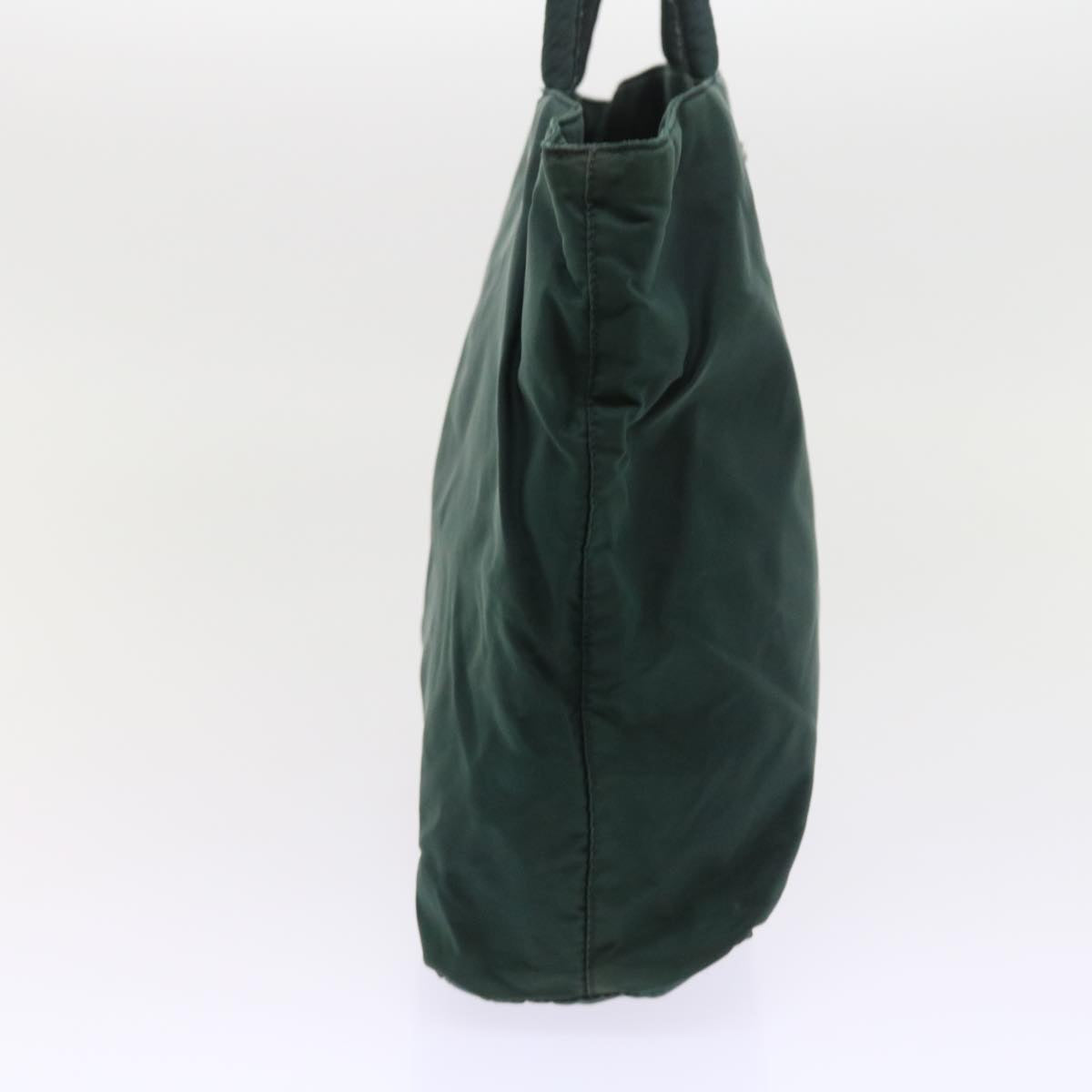 PRADA Hand Bag Nylon Green Auth ac2301