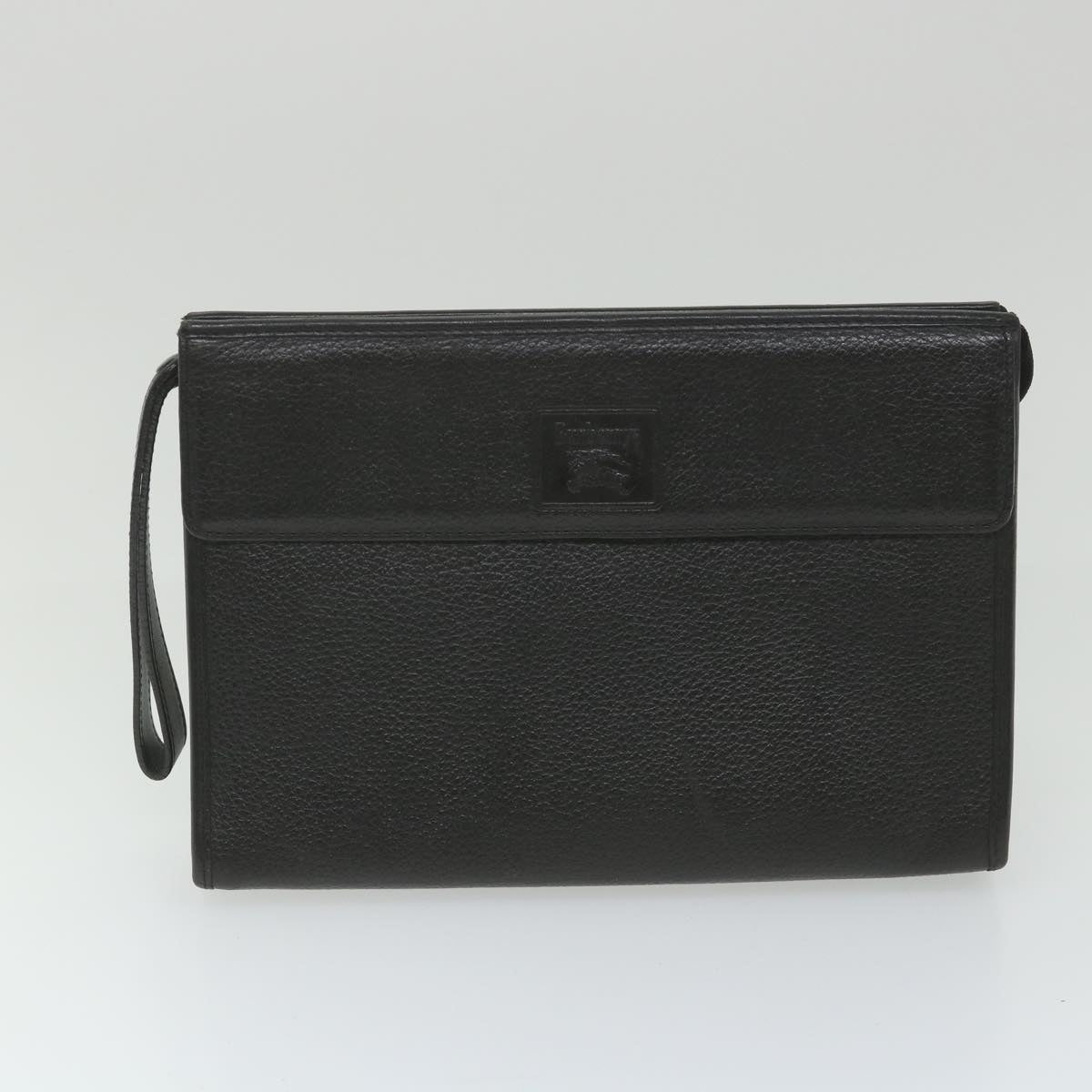 Burberrys Nova Check Clutch Bag Leather 3Set Black Red Beige Auth ac2312 - 0