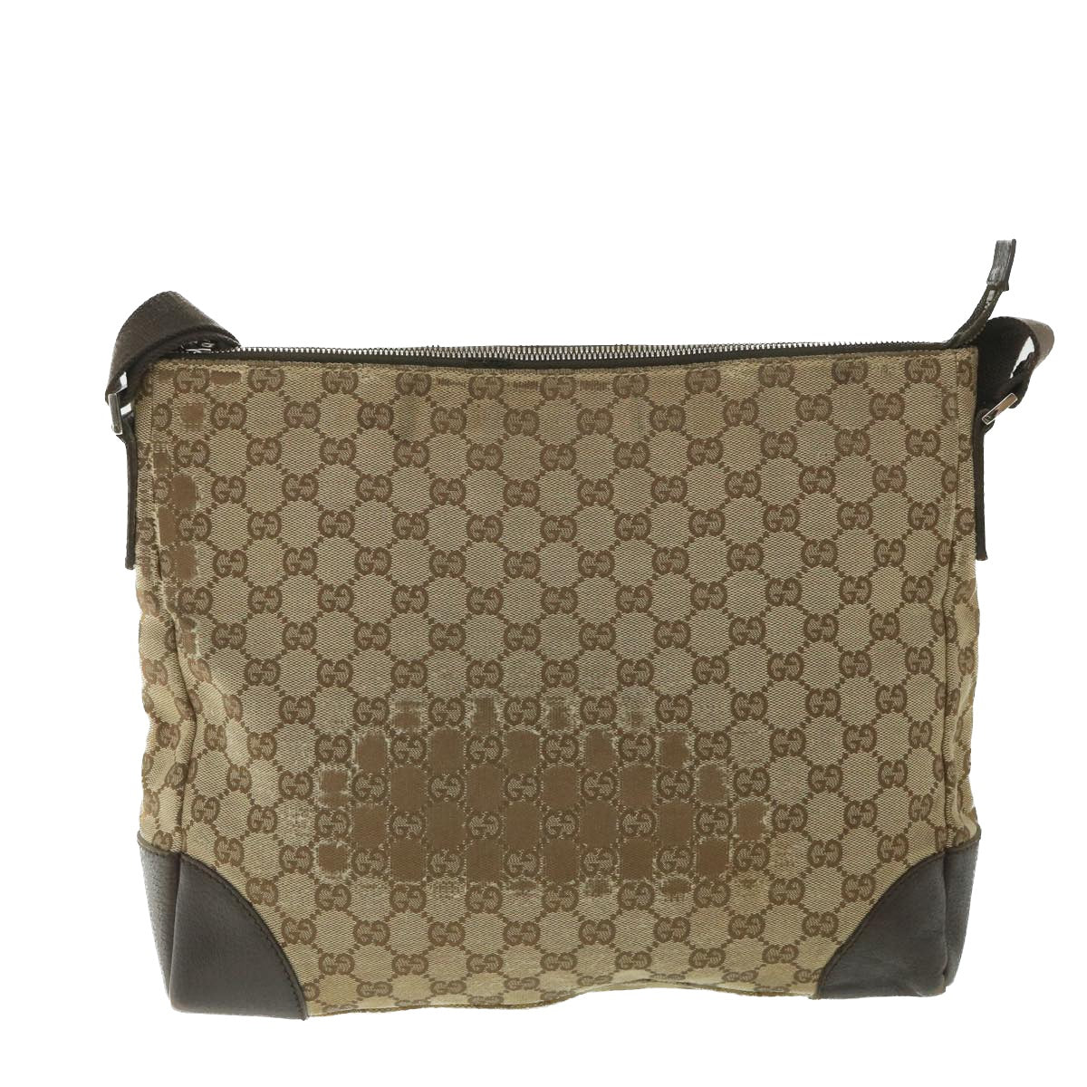 GUCCI GG Canvas Shoulder Bag Beige 110054 Auth ac2320