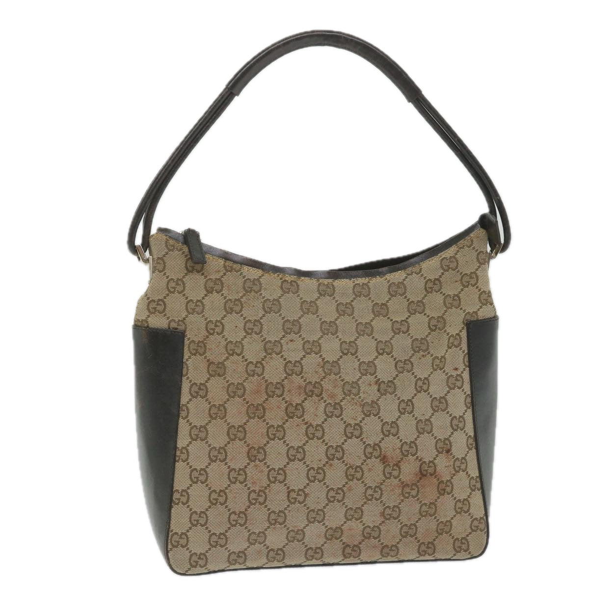 GUCCI GG Canvas Shoulder Bag Beige 001 3766 002046 Auth ac2322