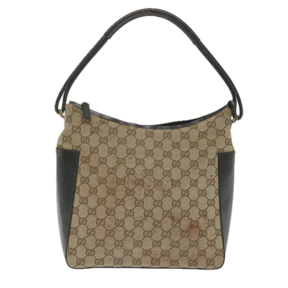 GUCCI GG Canvas Shoulder Bag Beige 001 3766 002046 Auth ac2322