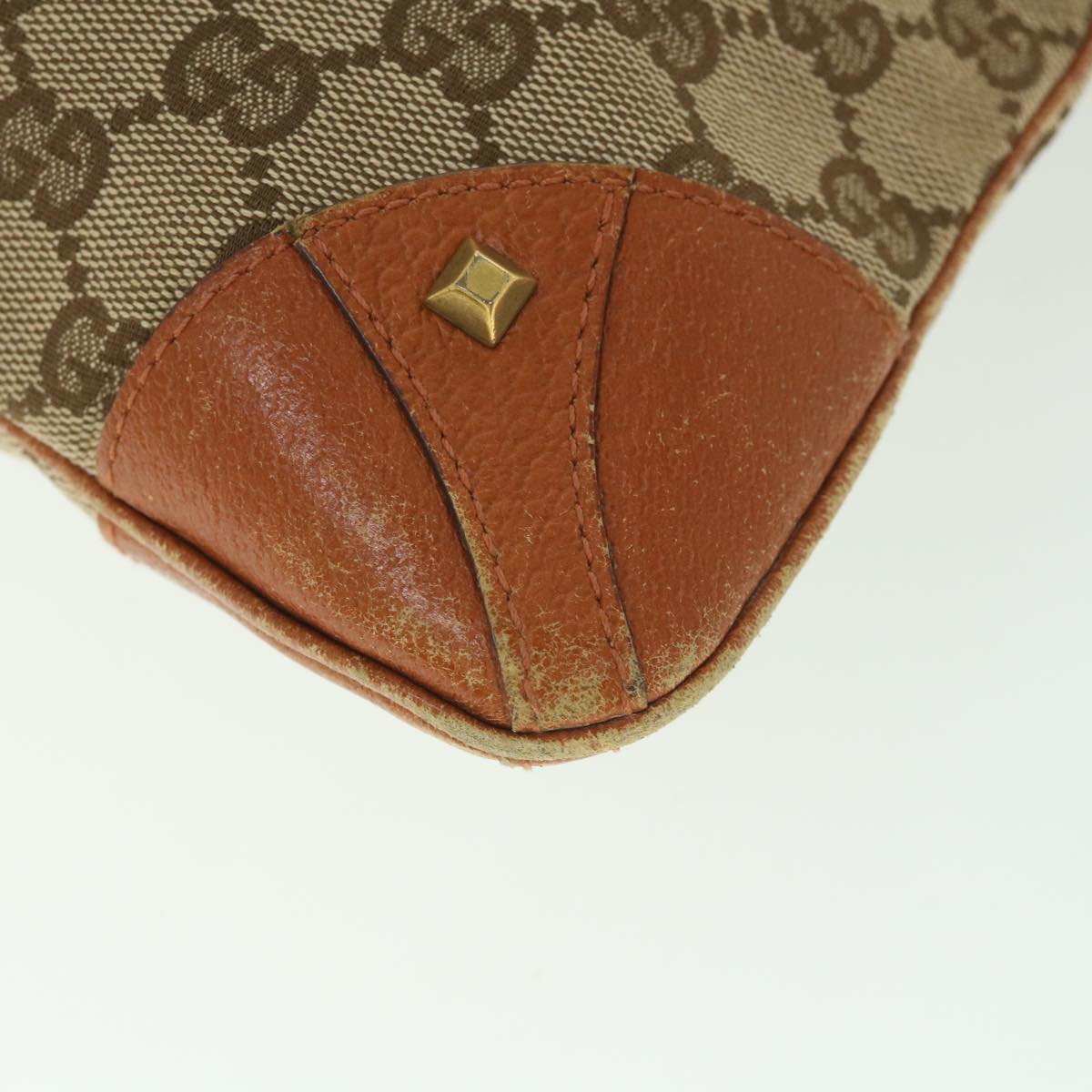 GUCCI GG Canvas Shoulder Bag Beige 120894 Auth ac2335