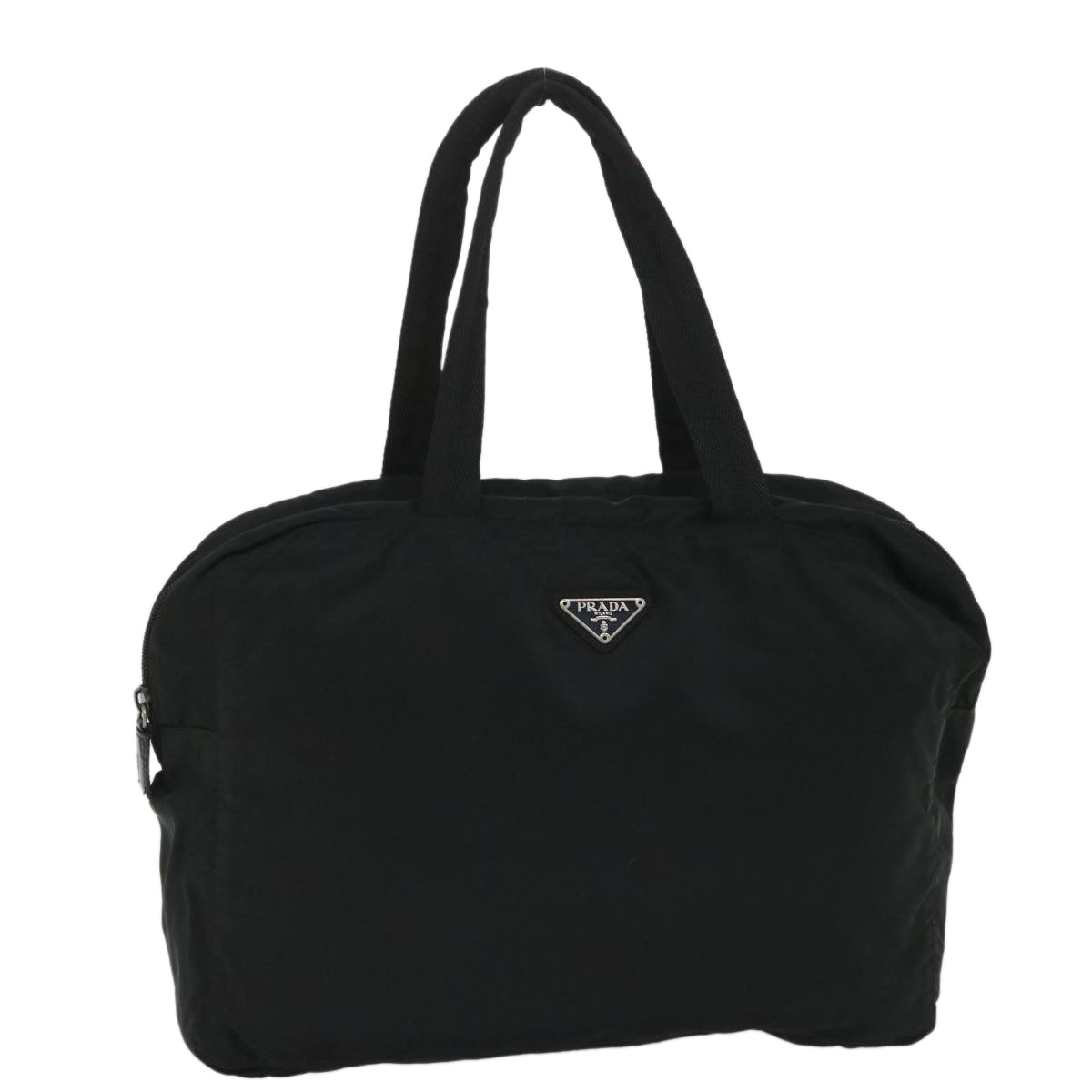 PRADA Tote Bag Nylon Black Auth ac2371