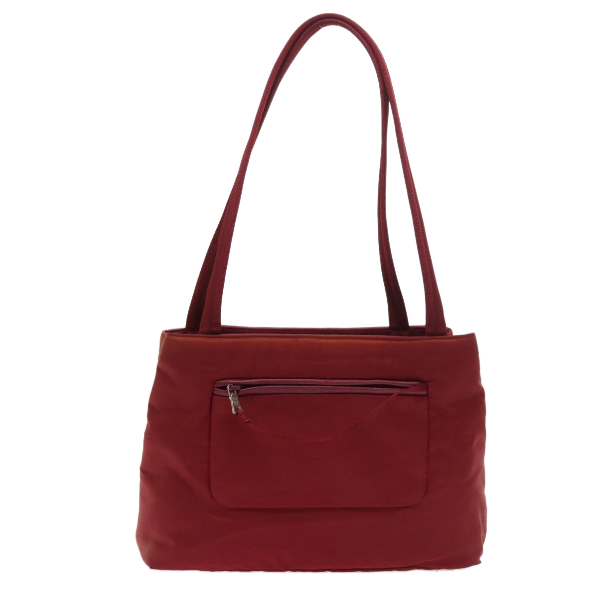 PRADA Hand Bag Nylon Red Auth ac2372 - 0