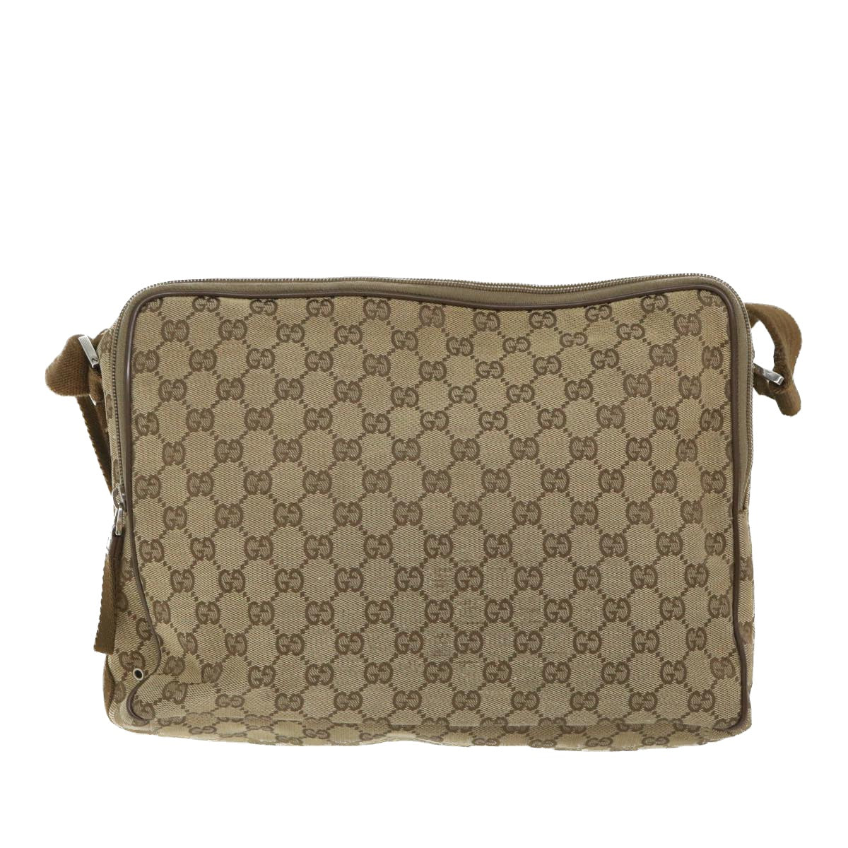 GUCCI GG Canvas Shoulder Bag Beige 90474 213532 Auth ac2380 - 0