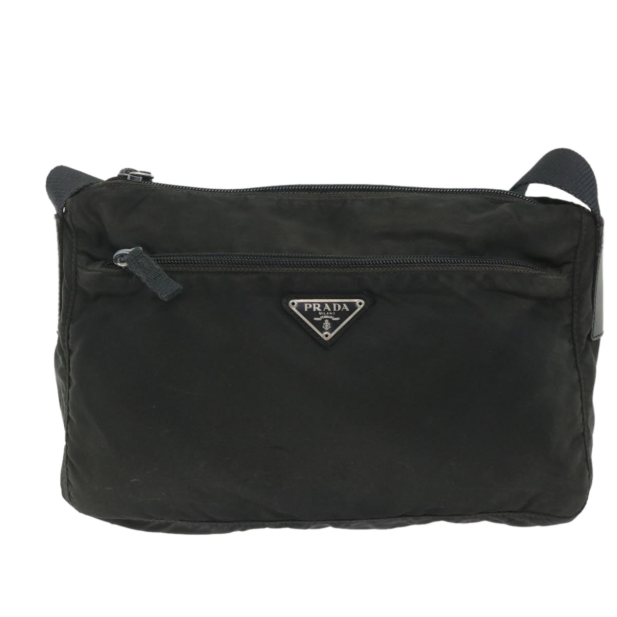 PRADA Shoulder Bag Nylon Black Auth ac2383