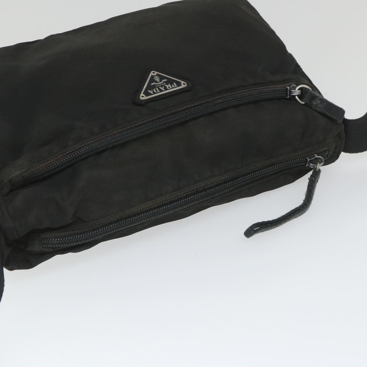 PRADA Shoulder Bag Nylon Black Auth ac2383