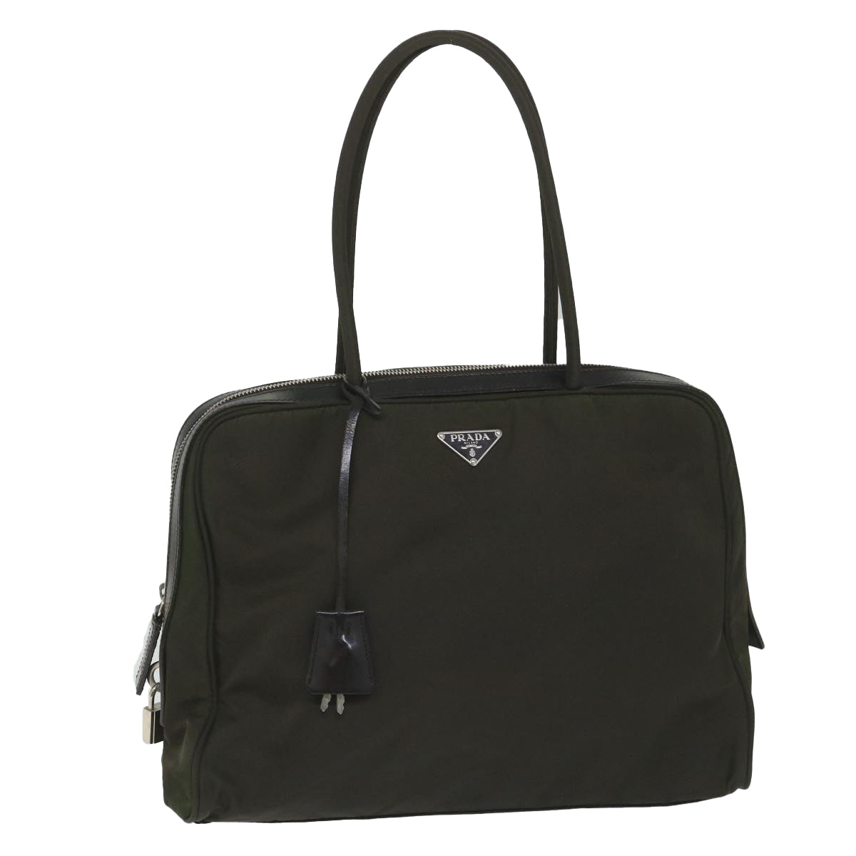 PRADA Shoulder Bag Nylon Green Auth ac2386