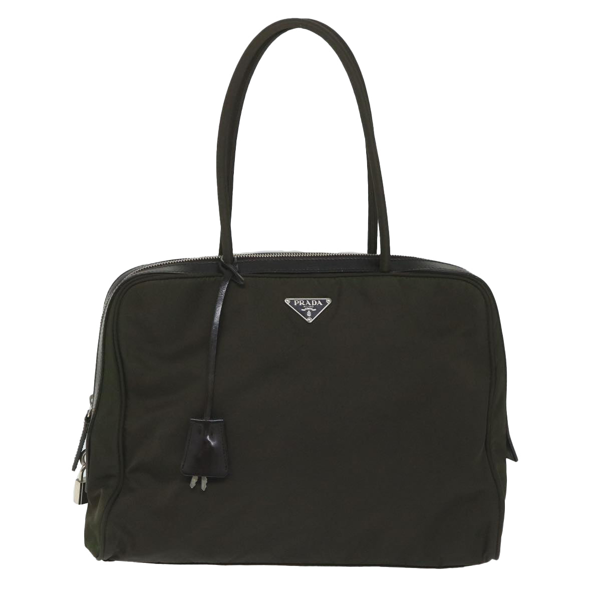 PRADA Shoulder Bag Nylon Green Auth ac2386 - 0