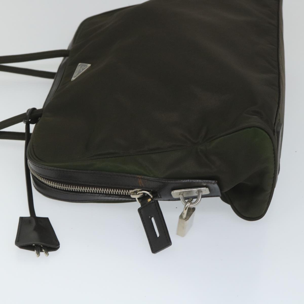 PRADA Shoulder Bag Nylon Green Auth ac2386