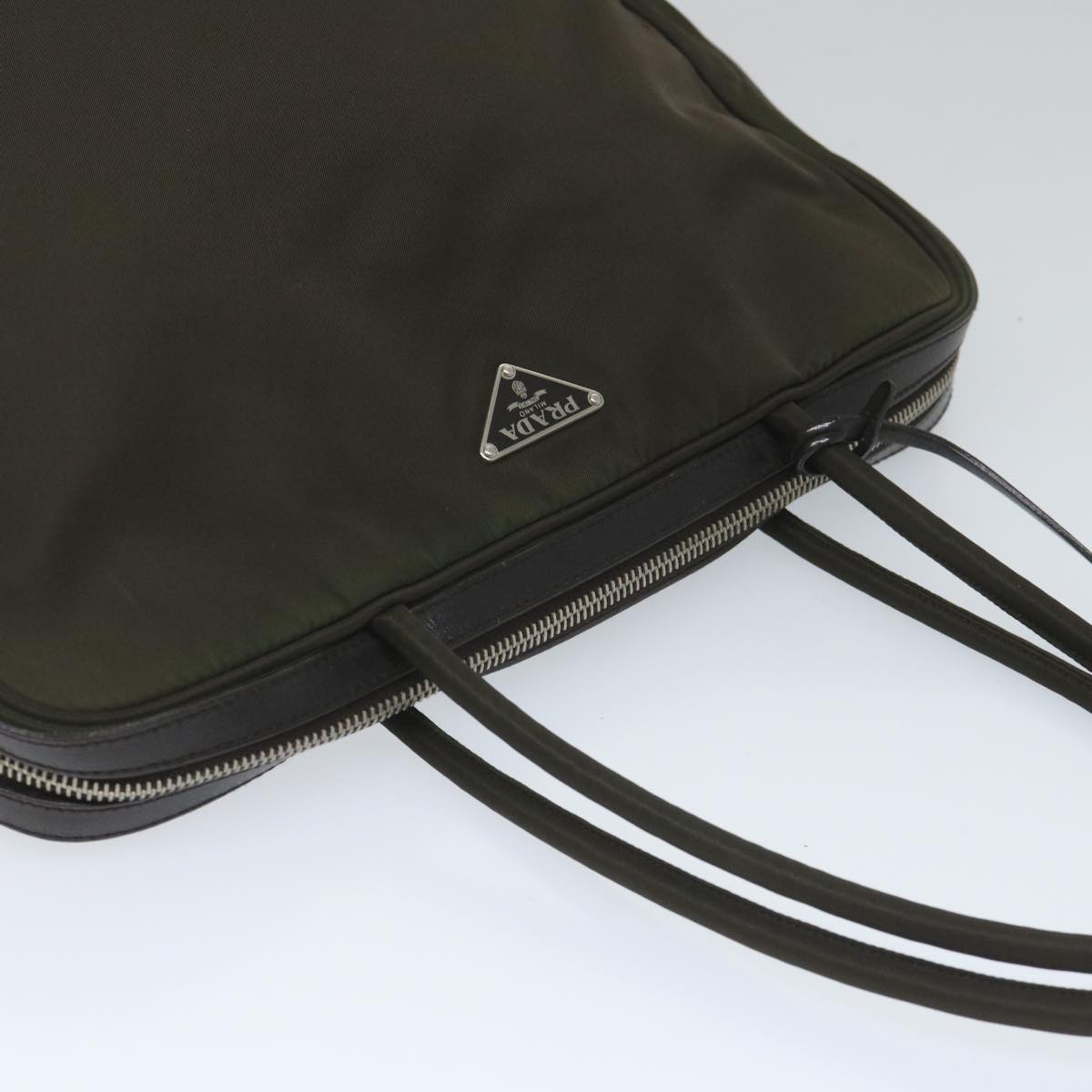 PRADA Shoulder Bag Nylon Green Auth ac2386