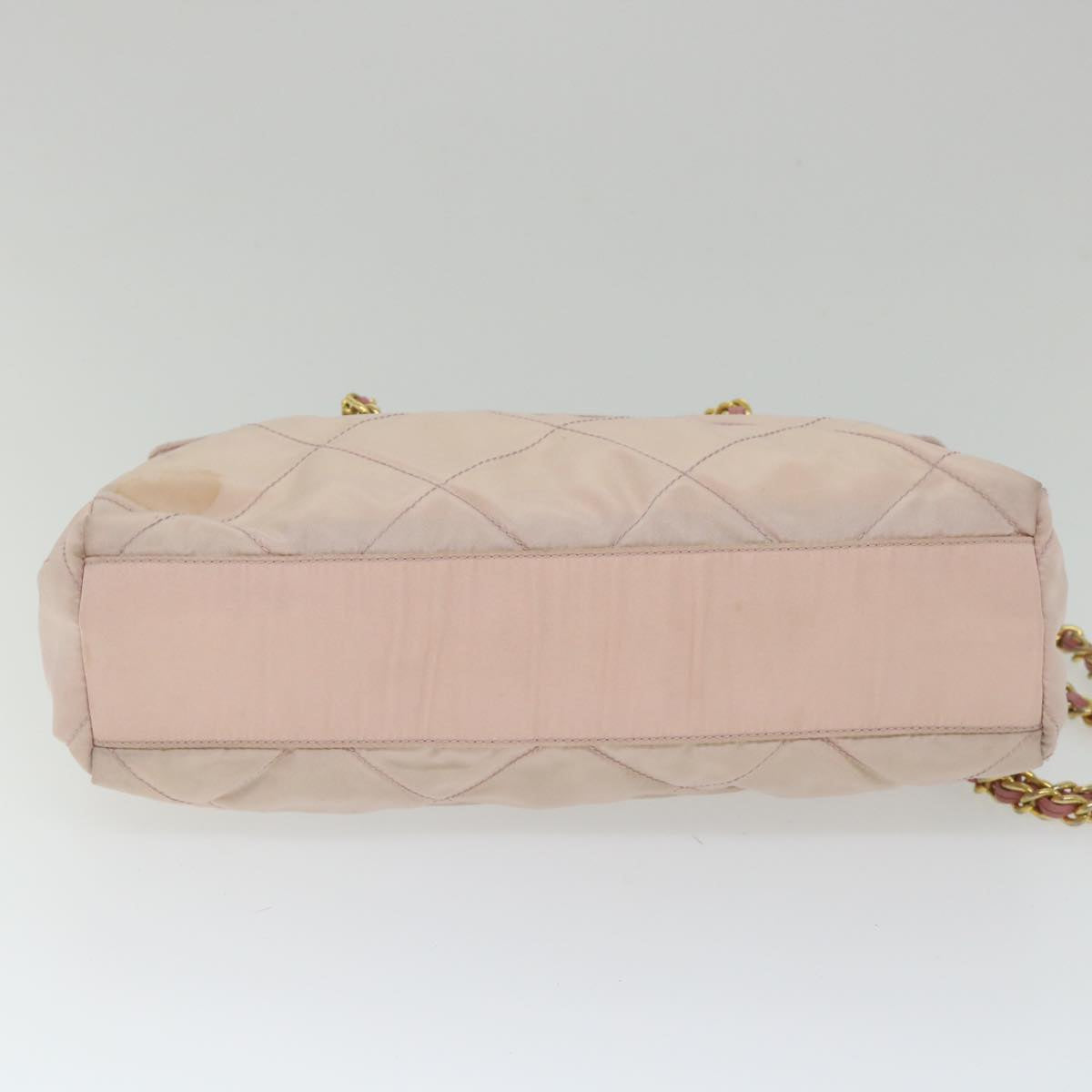 PRADA Chain Shoulder Bag Nylon Pink Auth ac2387