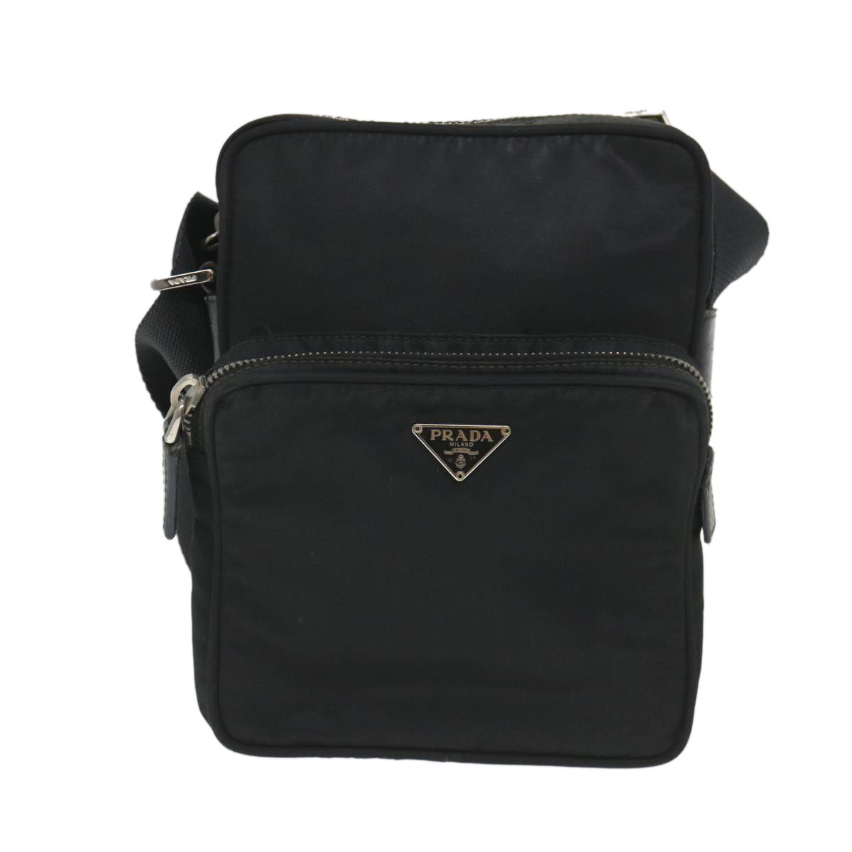 PRADA Shoulder Bag Nylon Black Auth ac2392