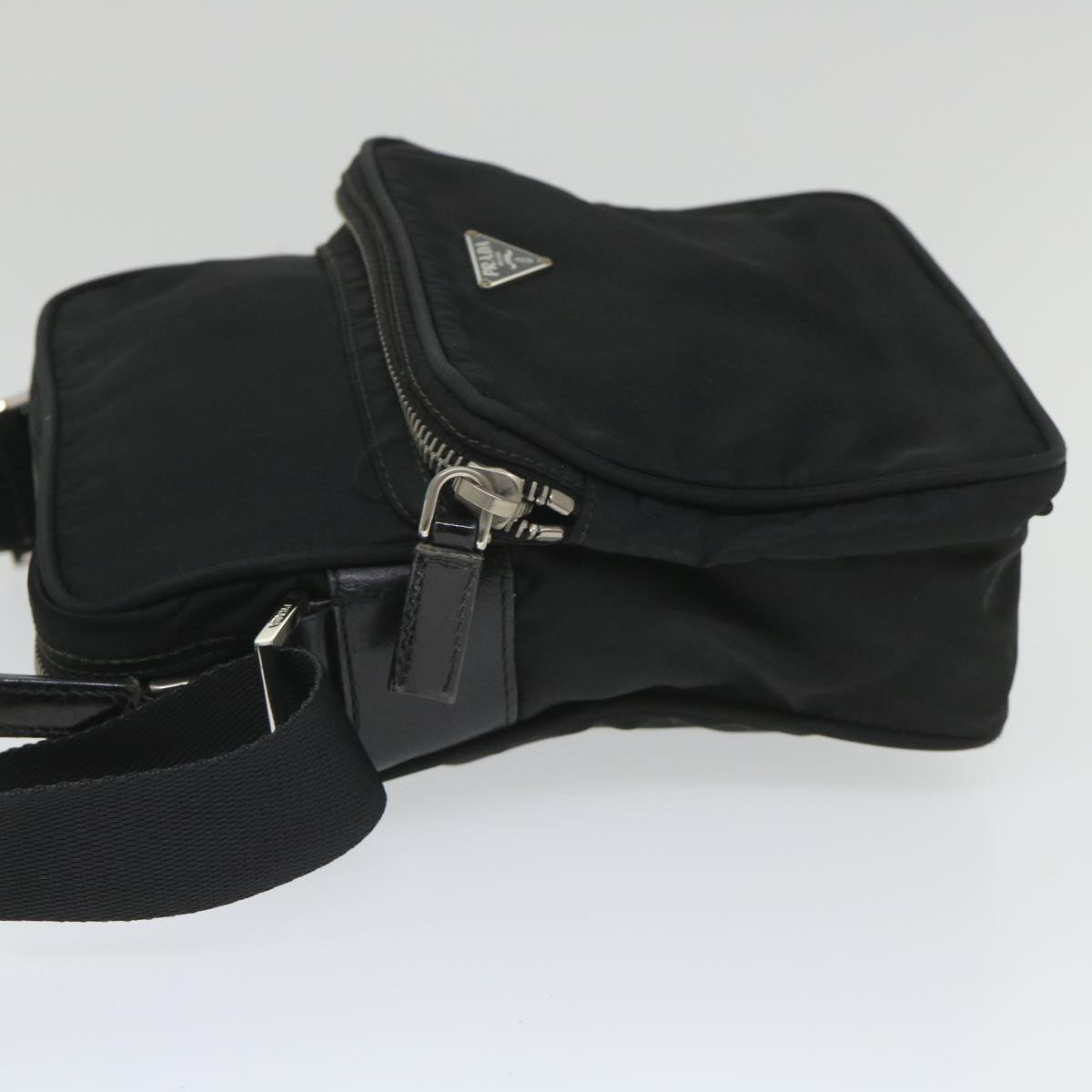 PRADA Shoulder Bag Nylon Black Auth ac2392