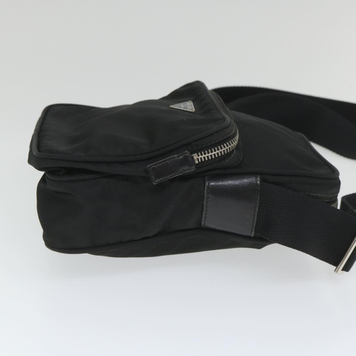 PRADA Shoulder Bag Nylon Black Auth ac2392