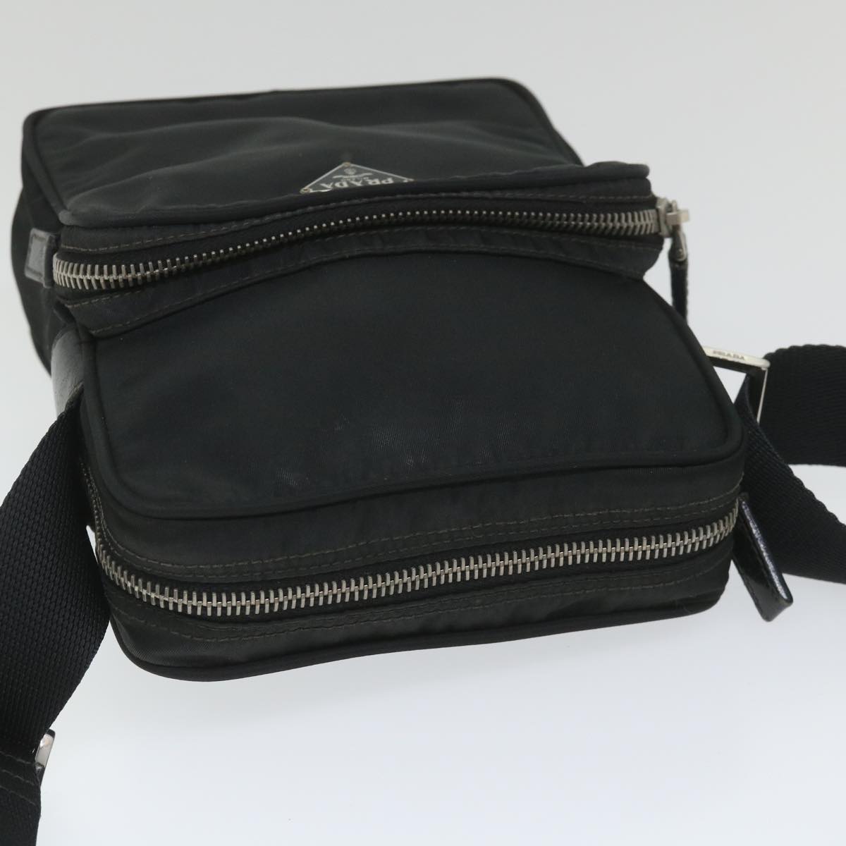 PRADA Shoulder Bag Nylon Black Auth ac2392