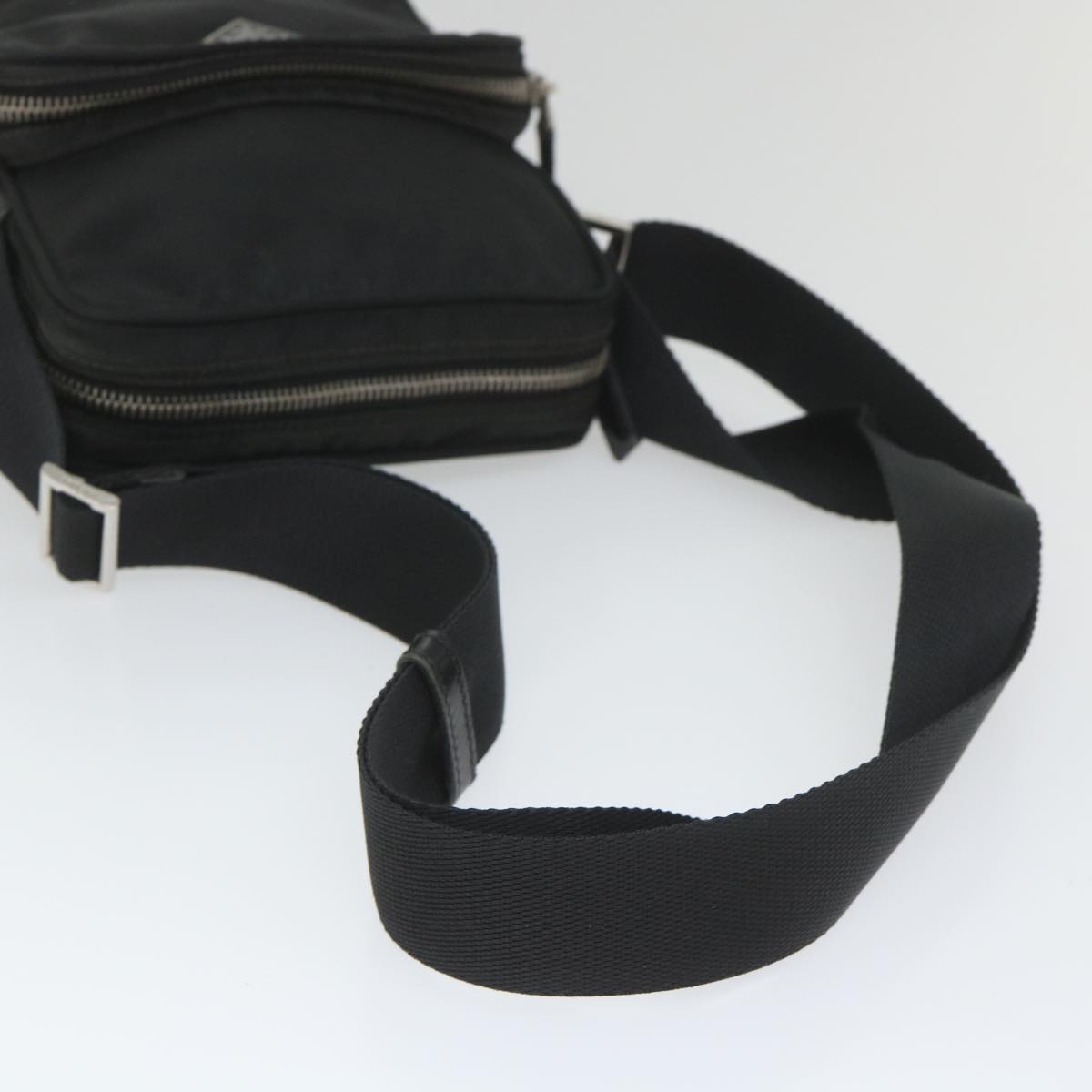 PRADA Shoulder Bag Nylon Black Auth ac2392