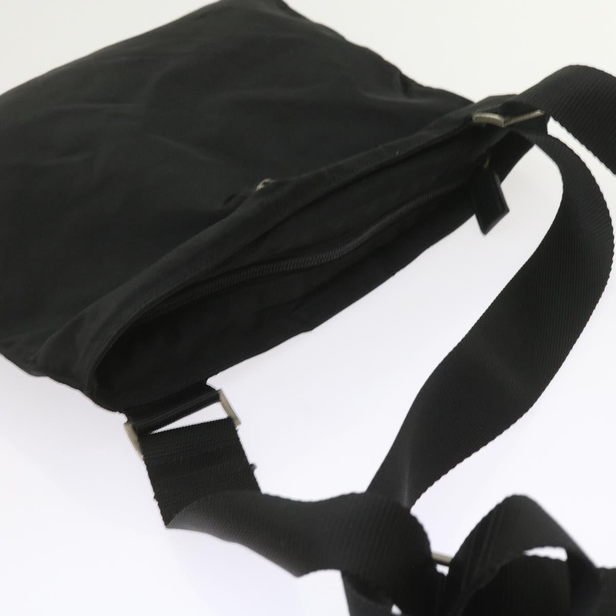 PRADA Shoulder Bag Nylon Black Auth ac2393