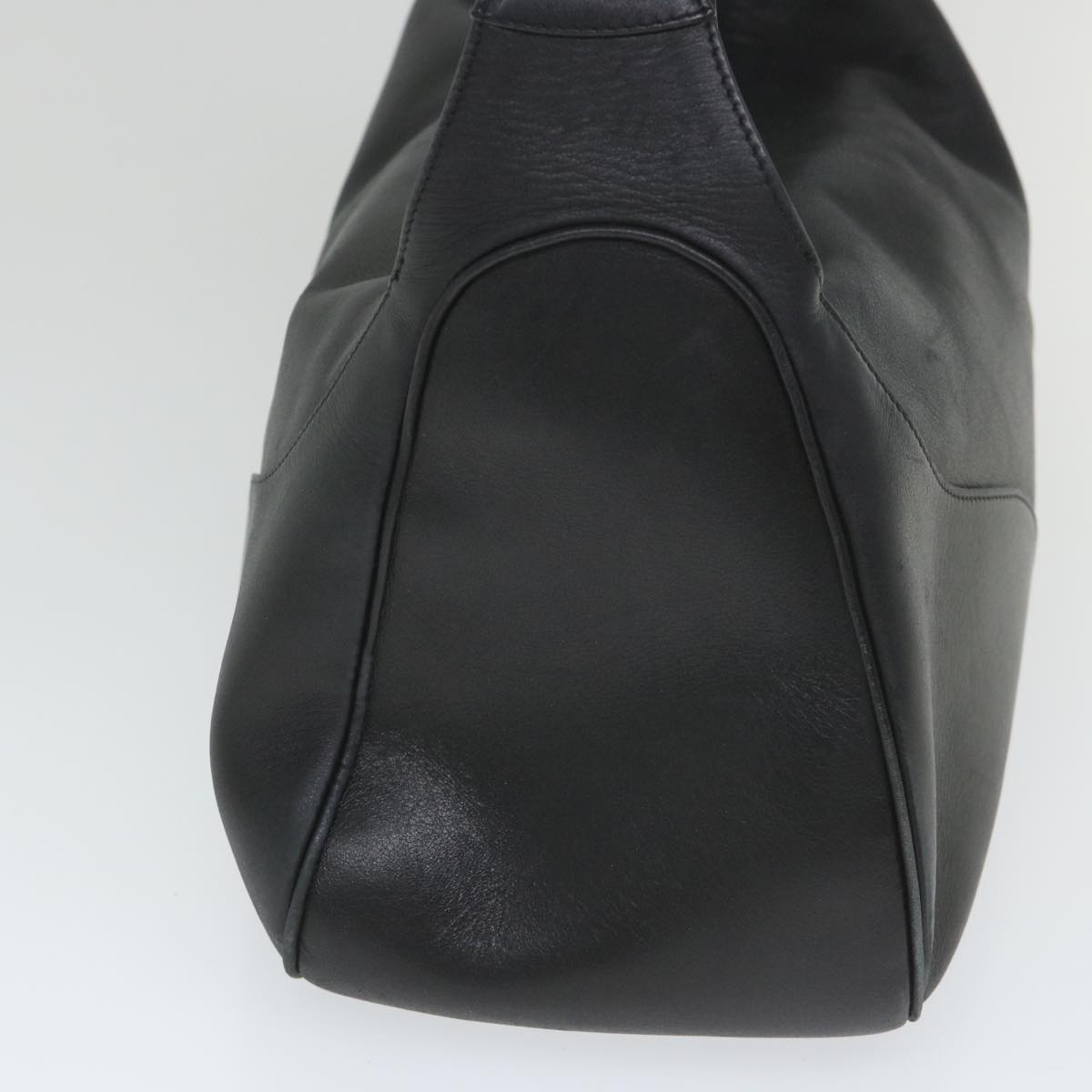 BALLY Shoulder Bag Leather Black Auth ac2397