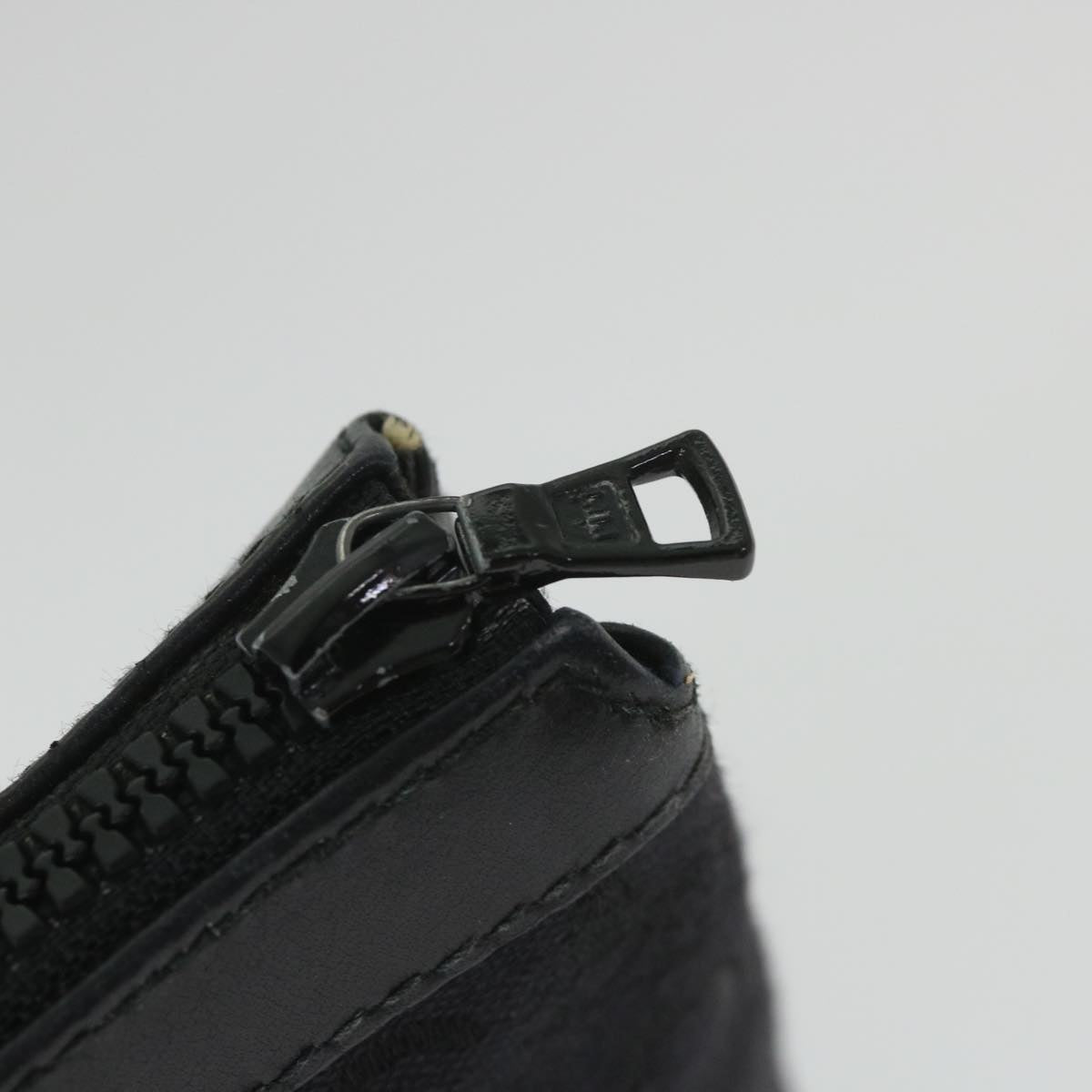 CELINE C Macadam Canvas Pouch Black Auth ac2399