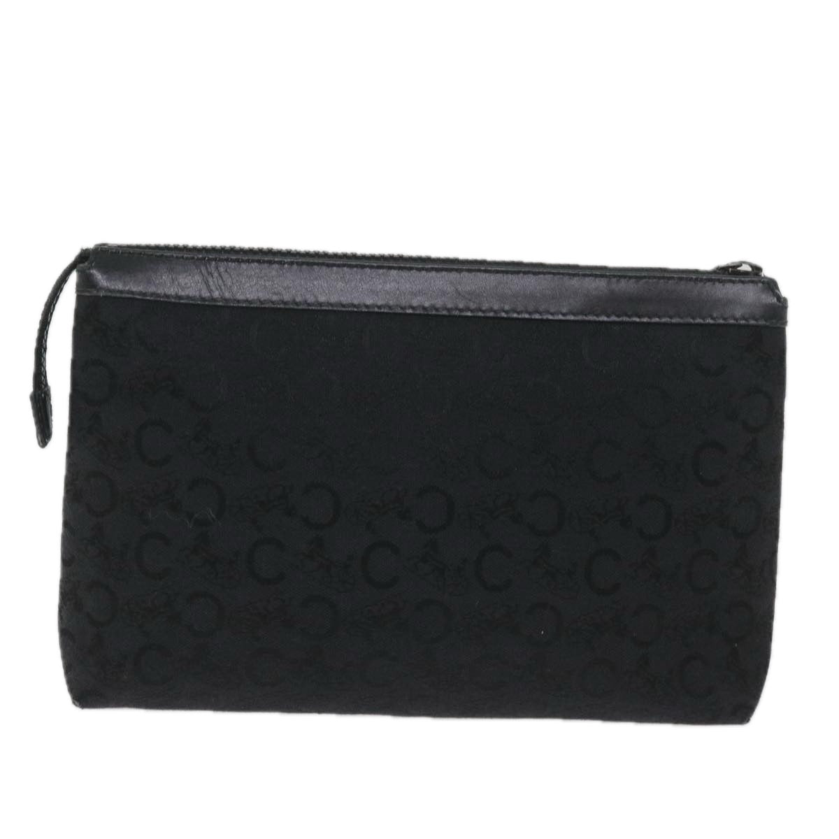 CELINE C Macadam Canvas Pouch Black Auth ac2399