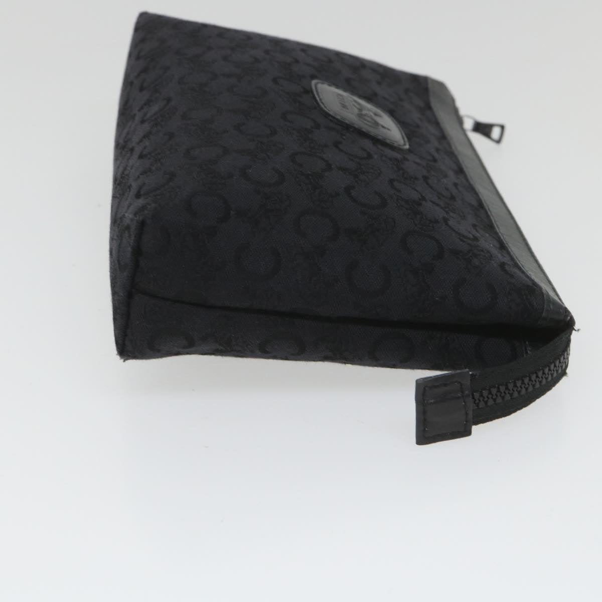 CELINE C Macadam Canvas Pouch Black Auth ac2399