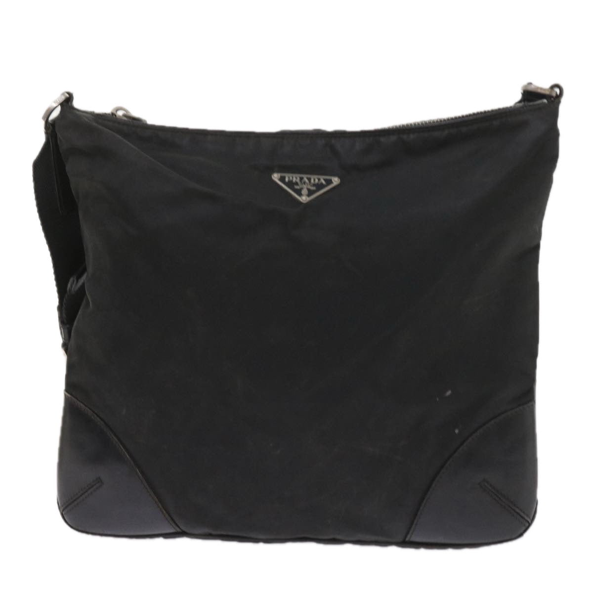 PRADA Shoulder Bag Nylon Black Auth ac2431