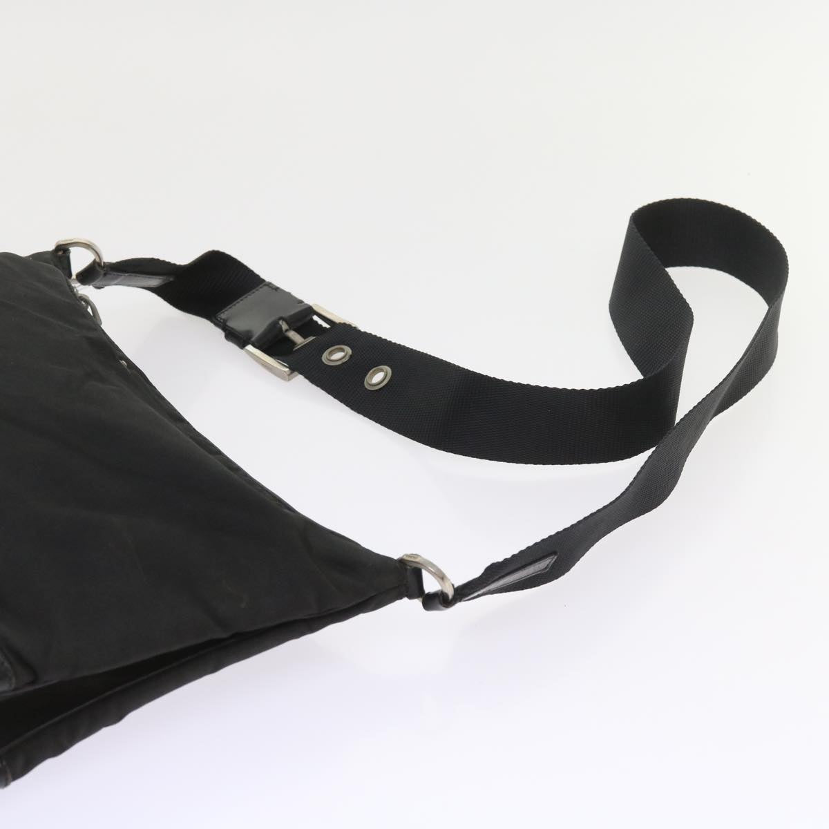 PRADA Shoulder Bag Nylon Black Auth ac2431