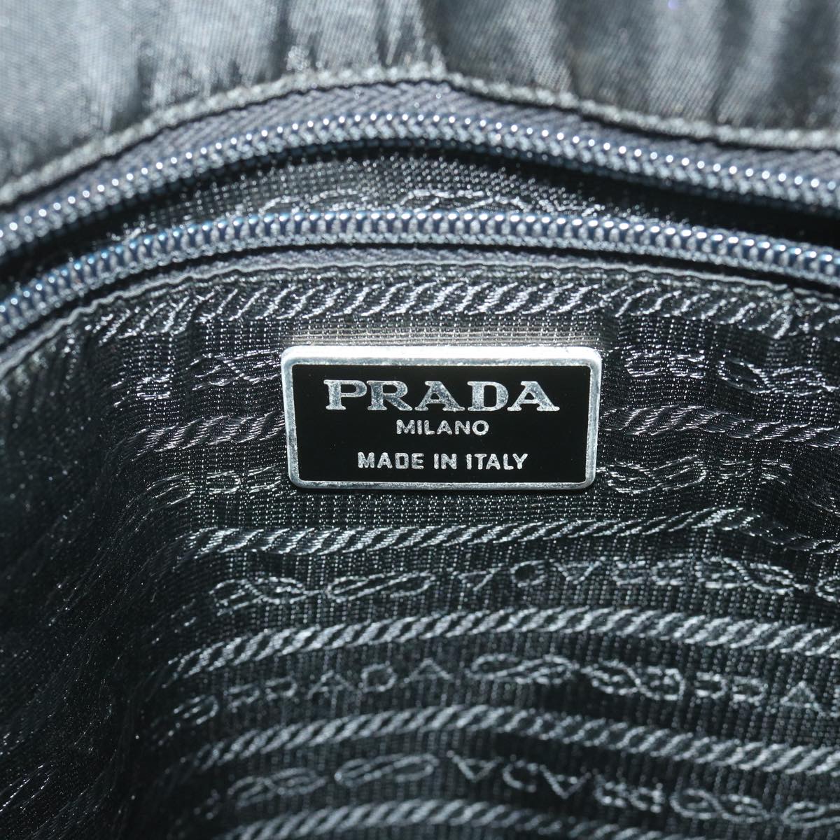 PRADA Shoulder Bag Nylon Black Auth ac2433