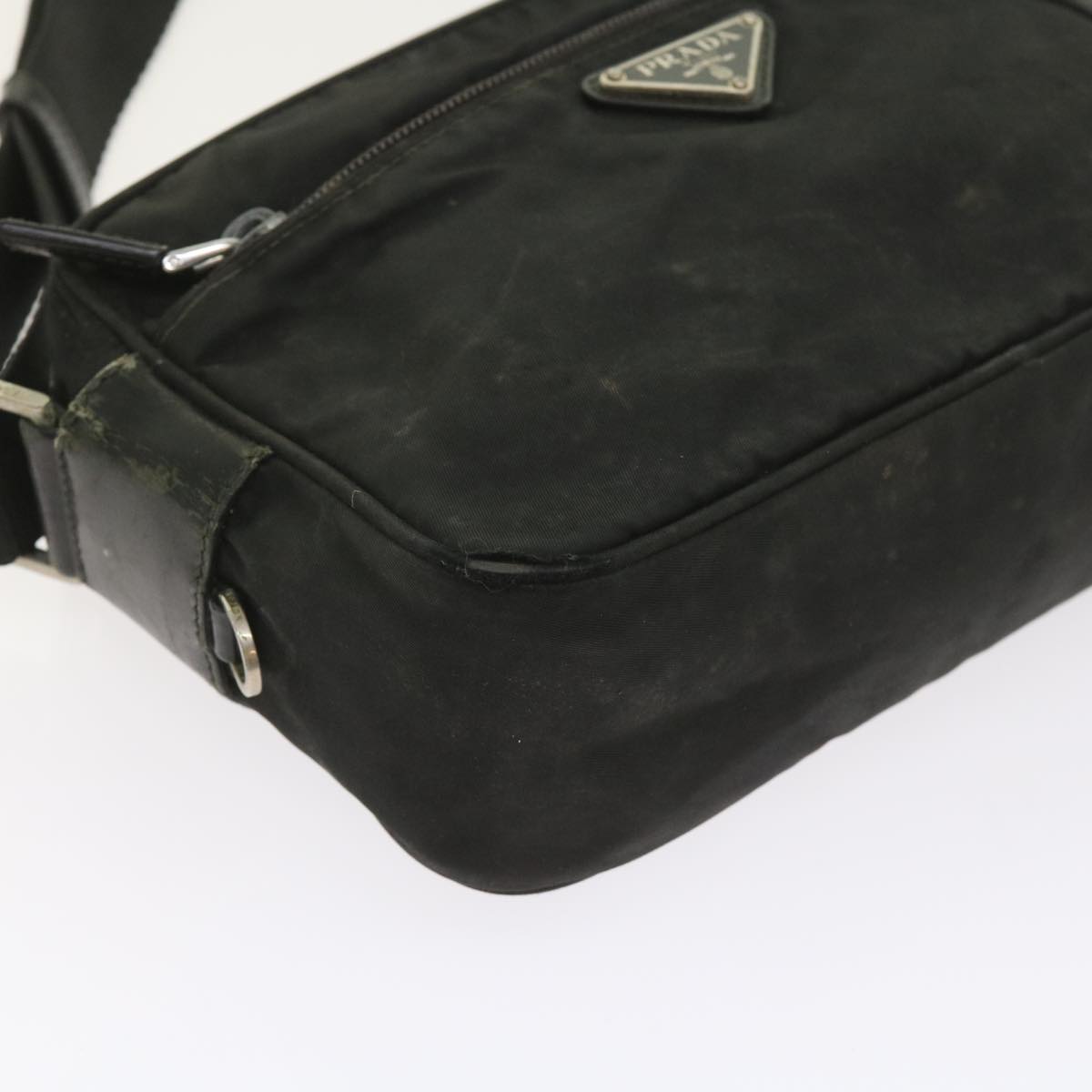 PRADA Shoulder Bag Nylon Black Auth ac2438