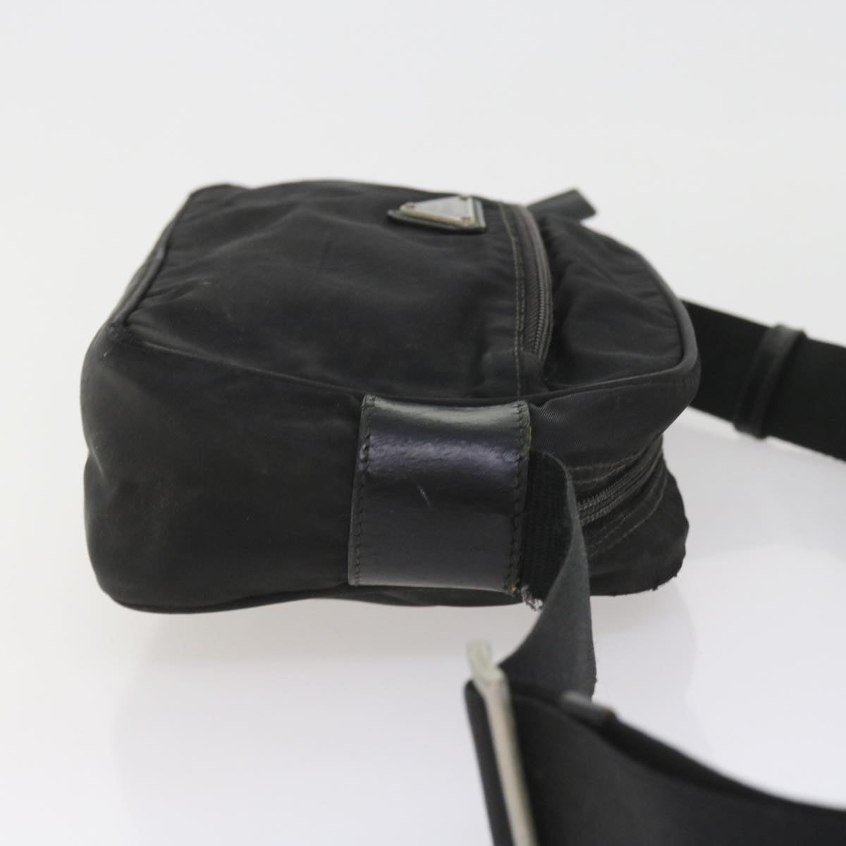 PRADA Shoulder Bag Nylon Black Auth ac2438