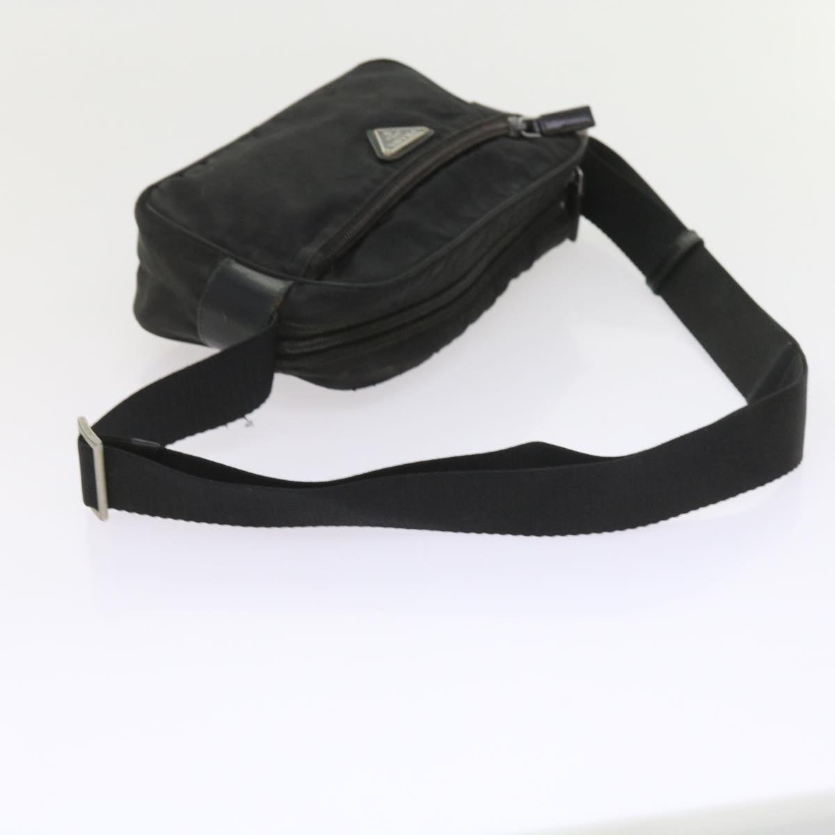 PRADA Shoulder Bag Nylon Black Auth ac2438