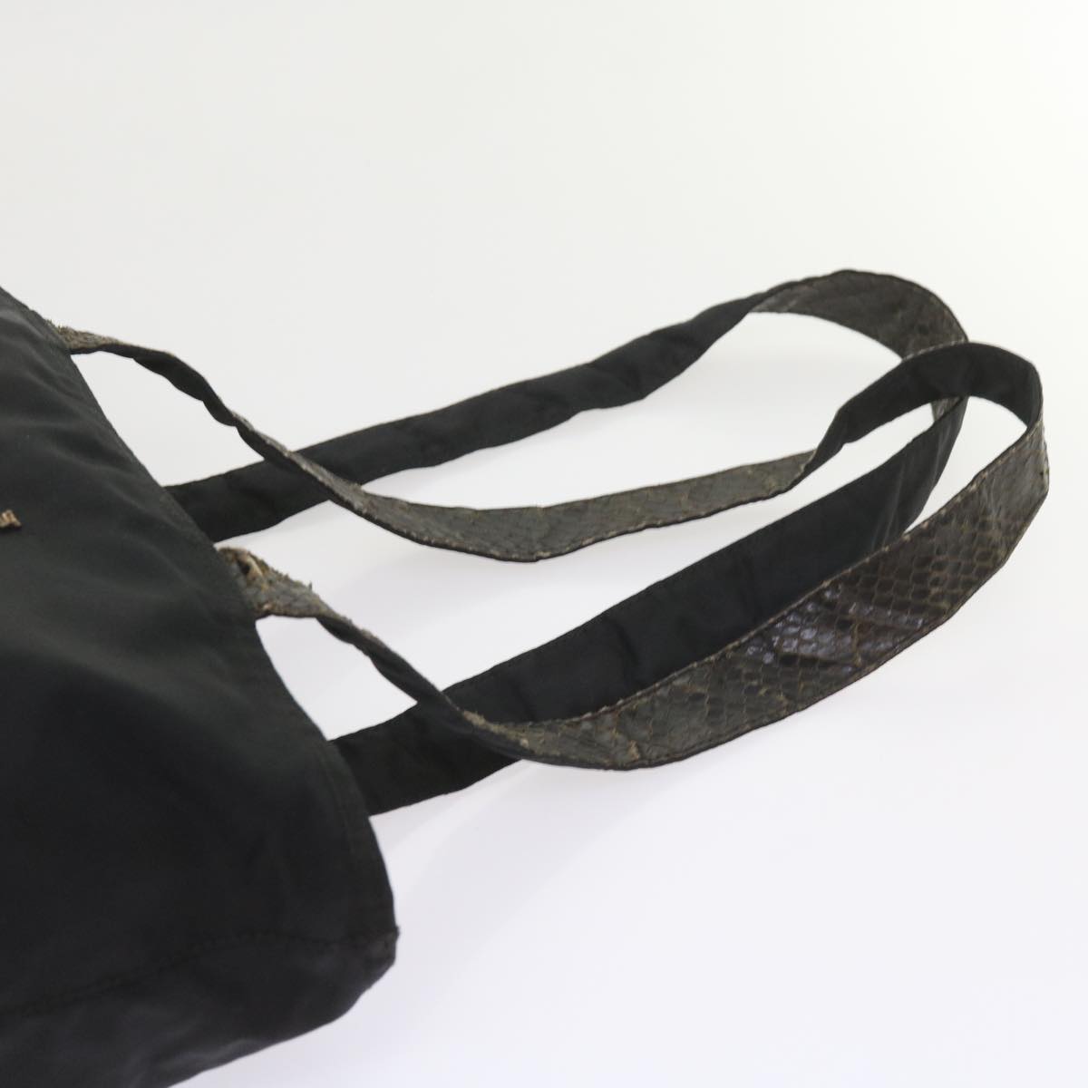 PRADA Shoulder Bag Nylon Black Auth ac2451