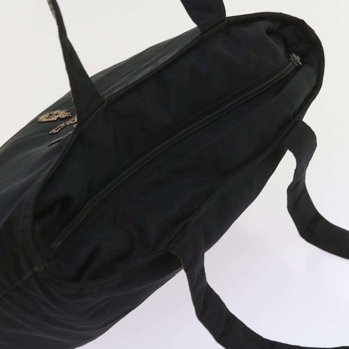 PRADA Shoulder Bag Nylon Black Auth ac2451