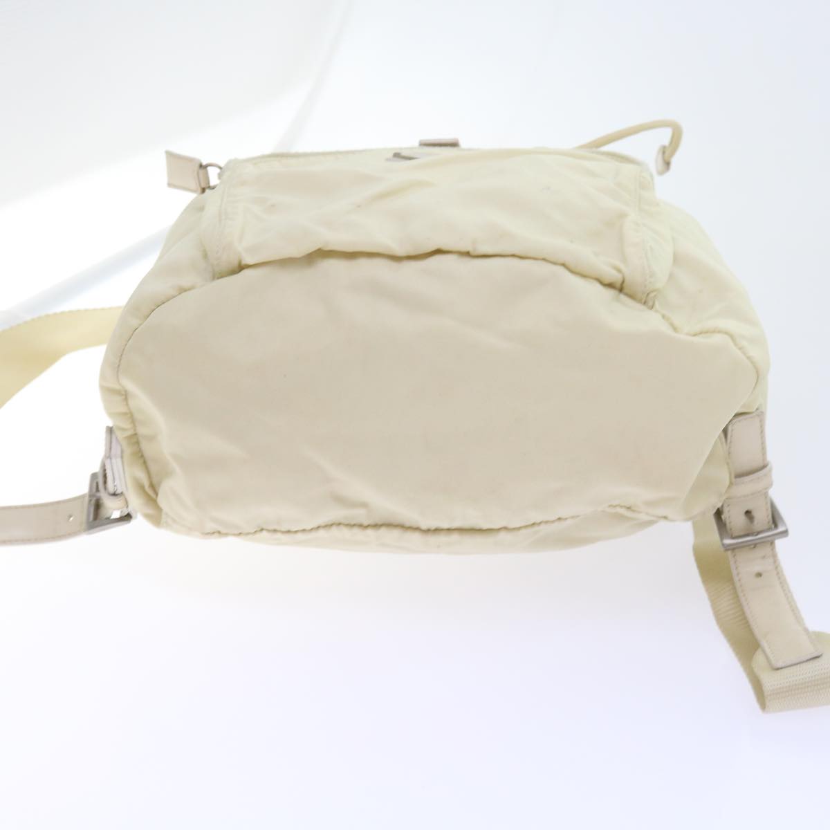 PRADA Backpack Nylon White Auth ac2454