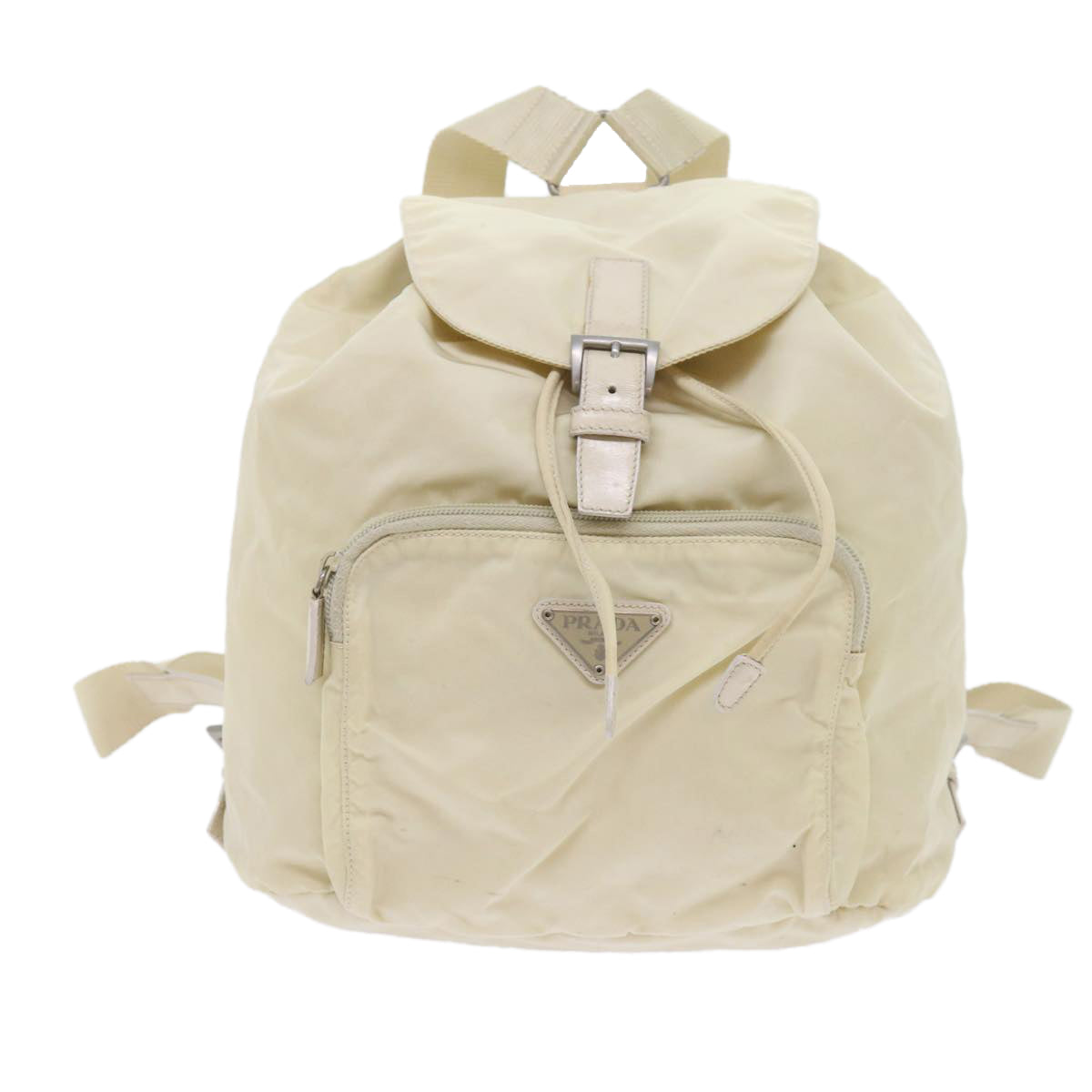 PRADA Backpack Nylon White Auth ac2454