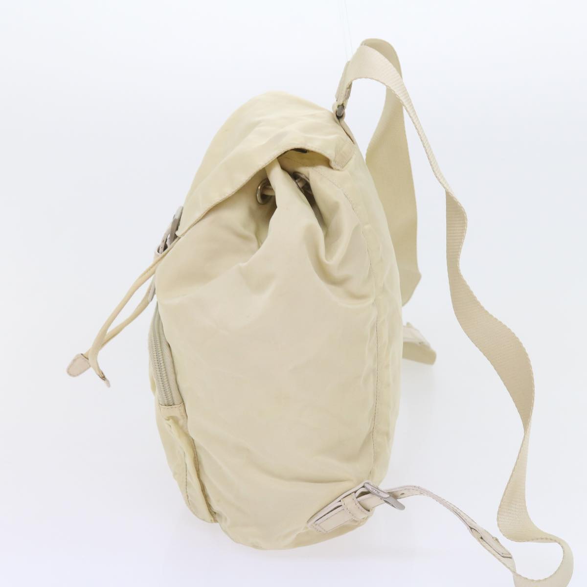 PRADA Backpack Nylon White Auth ac2454