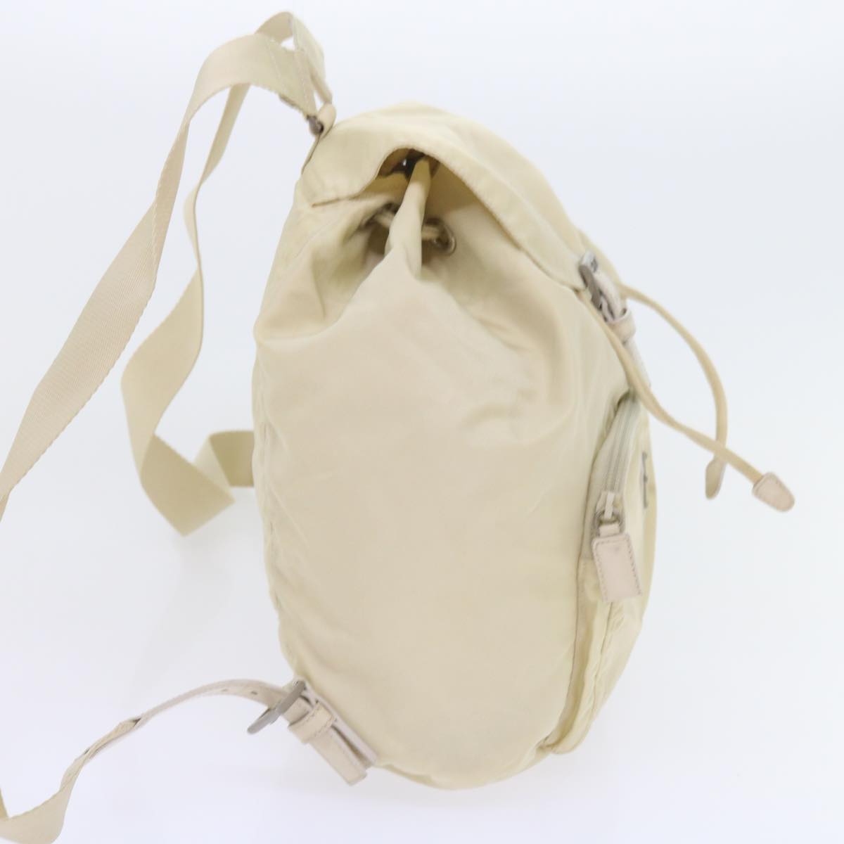 PRADA Backpack Nylon White Auth ac2454
