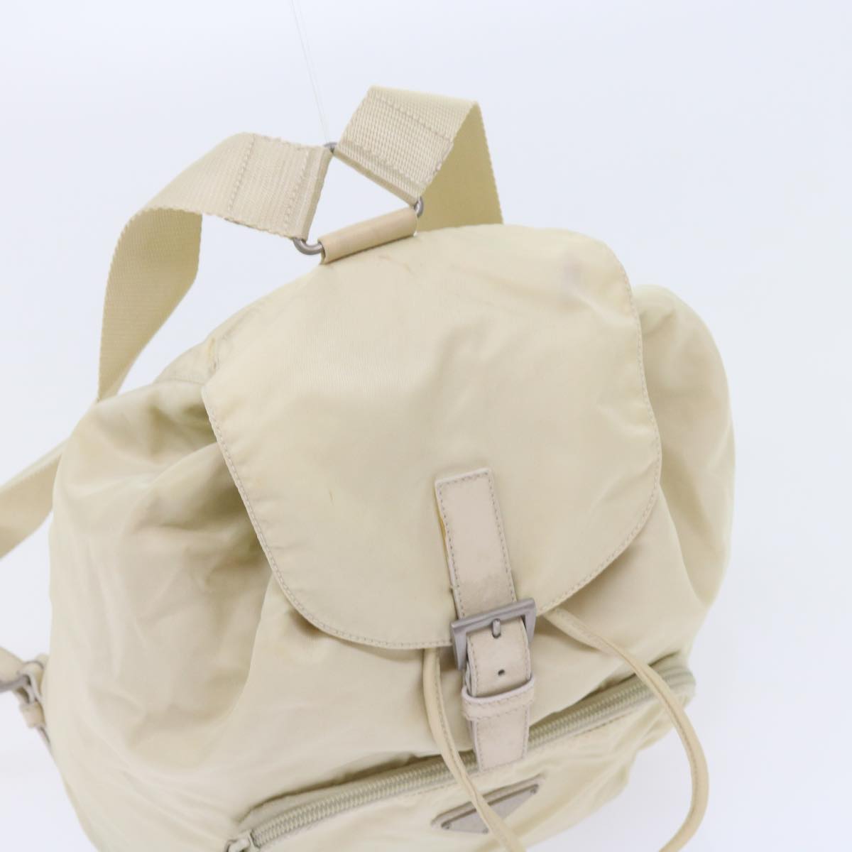 PRADA Backpack Nylon White Auth ac2454