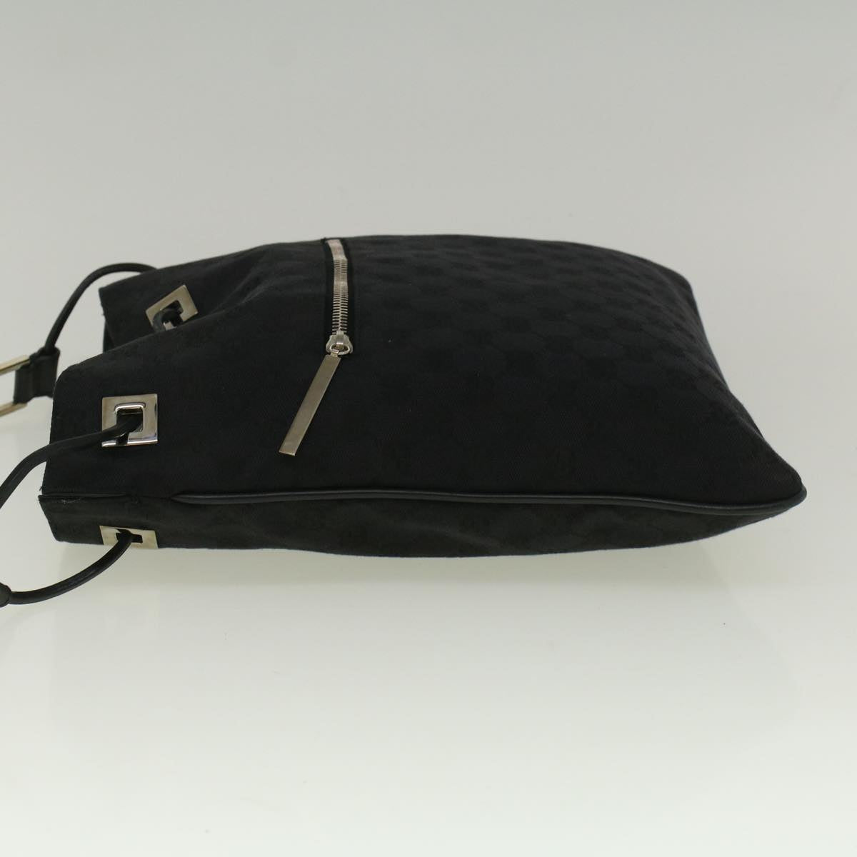 GUCCI GG Canvas Shoulder Bag Black 001 4021 3444 Auth ac2470