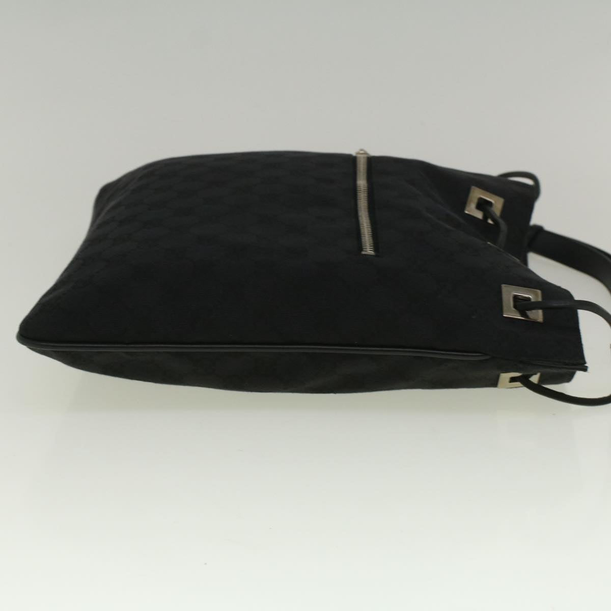 GUCCI GG Canvas Shoulder Bag Black 001 4021 3444 Auth ac2470