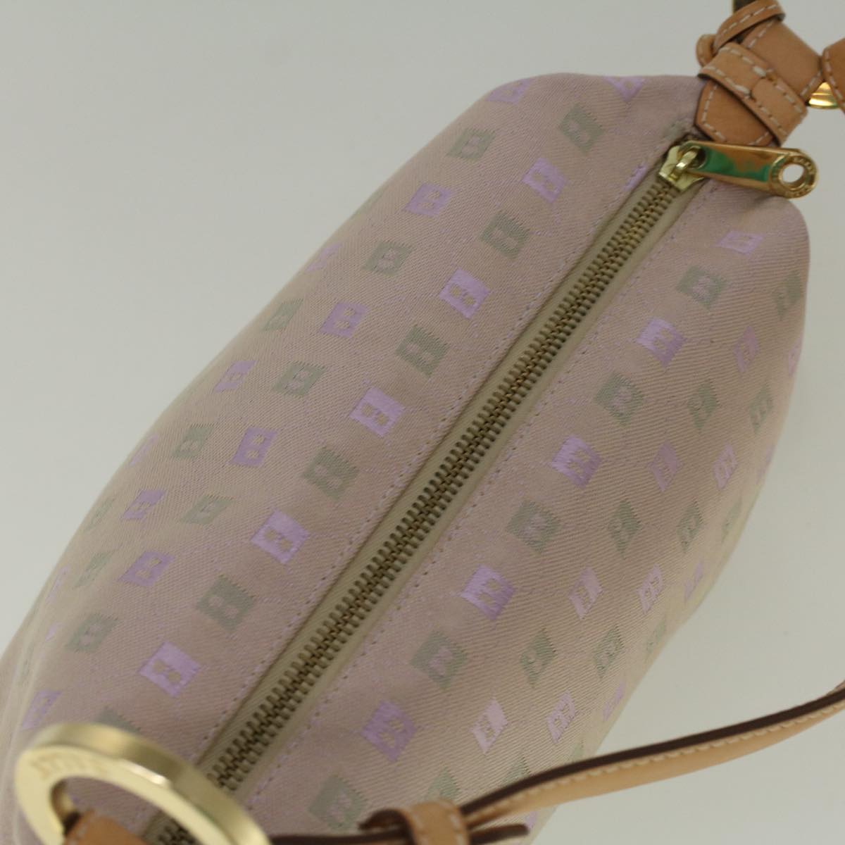 BALLY Shoulder Bag Canvas Pink Auth ac2477