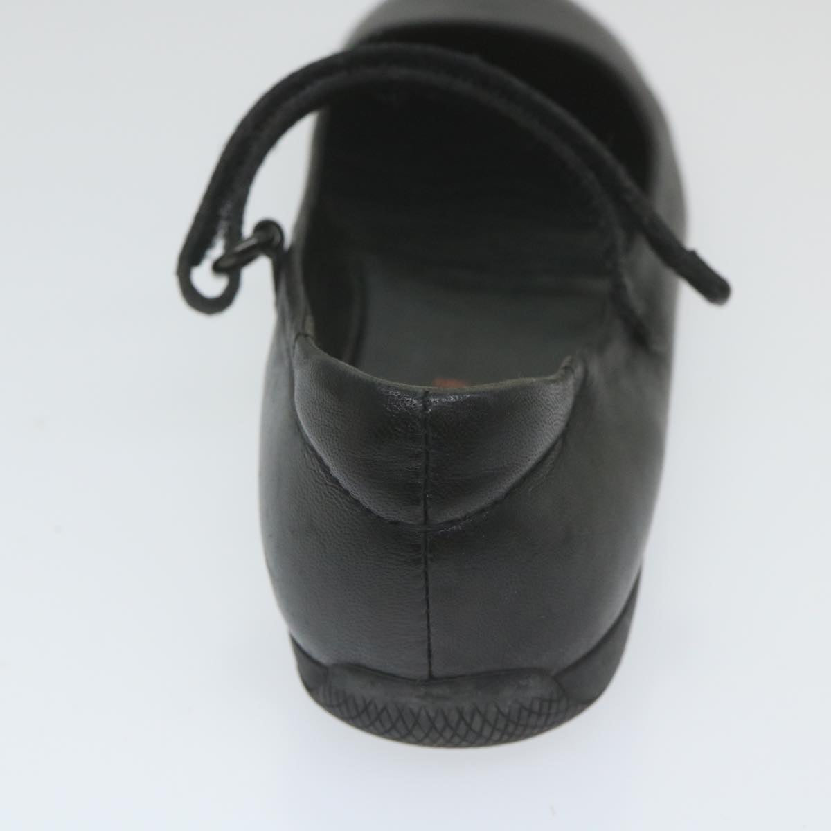 PRADA Sports Pumps Shoes Leather 36 Black Auth ac2487