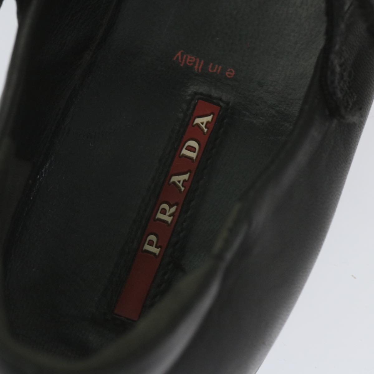 PRADA Sports Pumps Shoes Leather 36 Black Auth ac2487