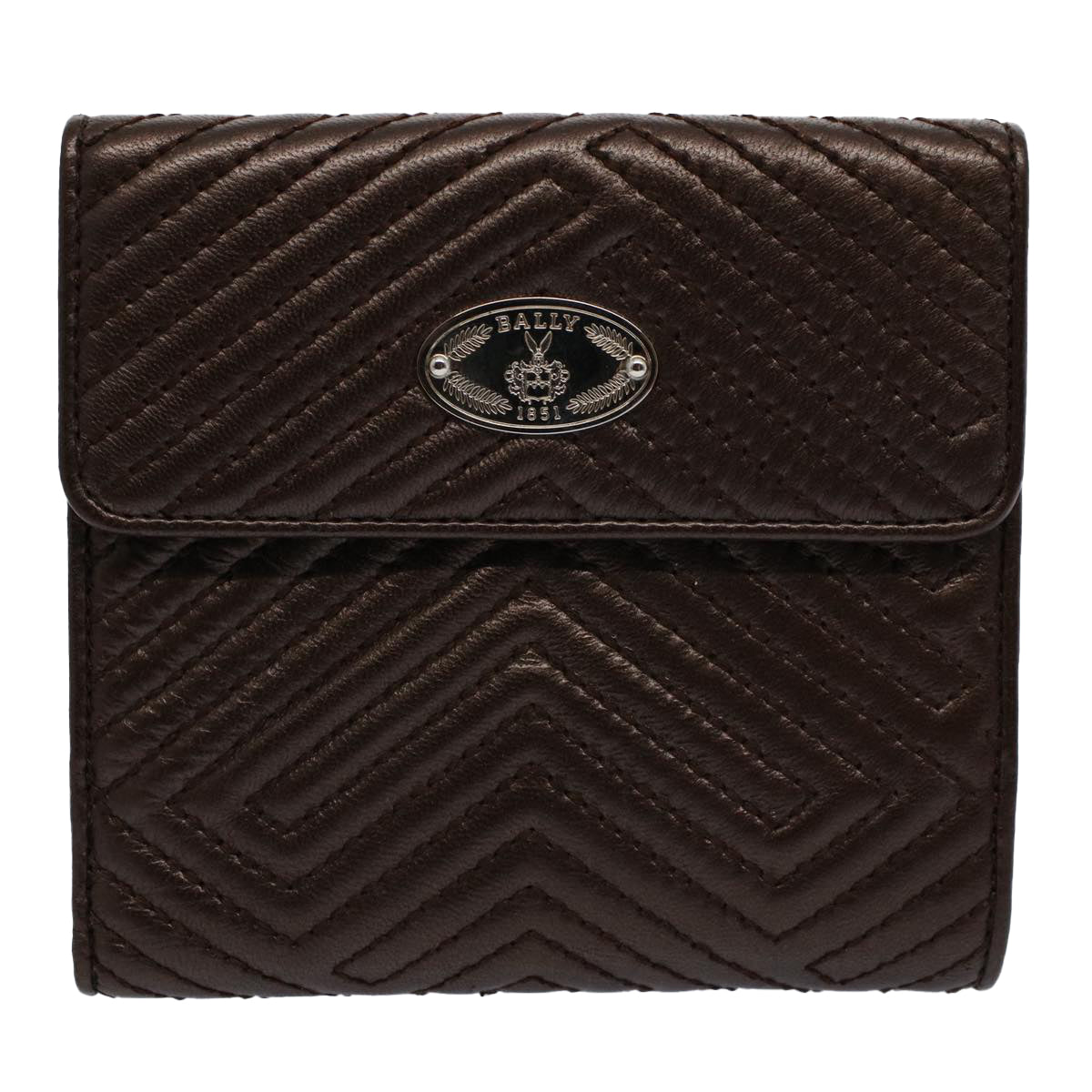 BVLGARI BALLY Cartier Wallet Leather 3Set Black Brown beige Auth ac2488