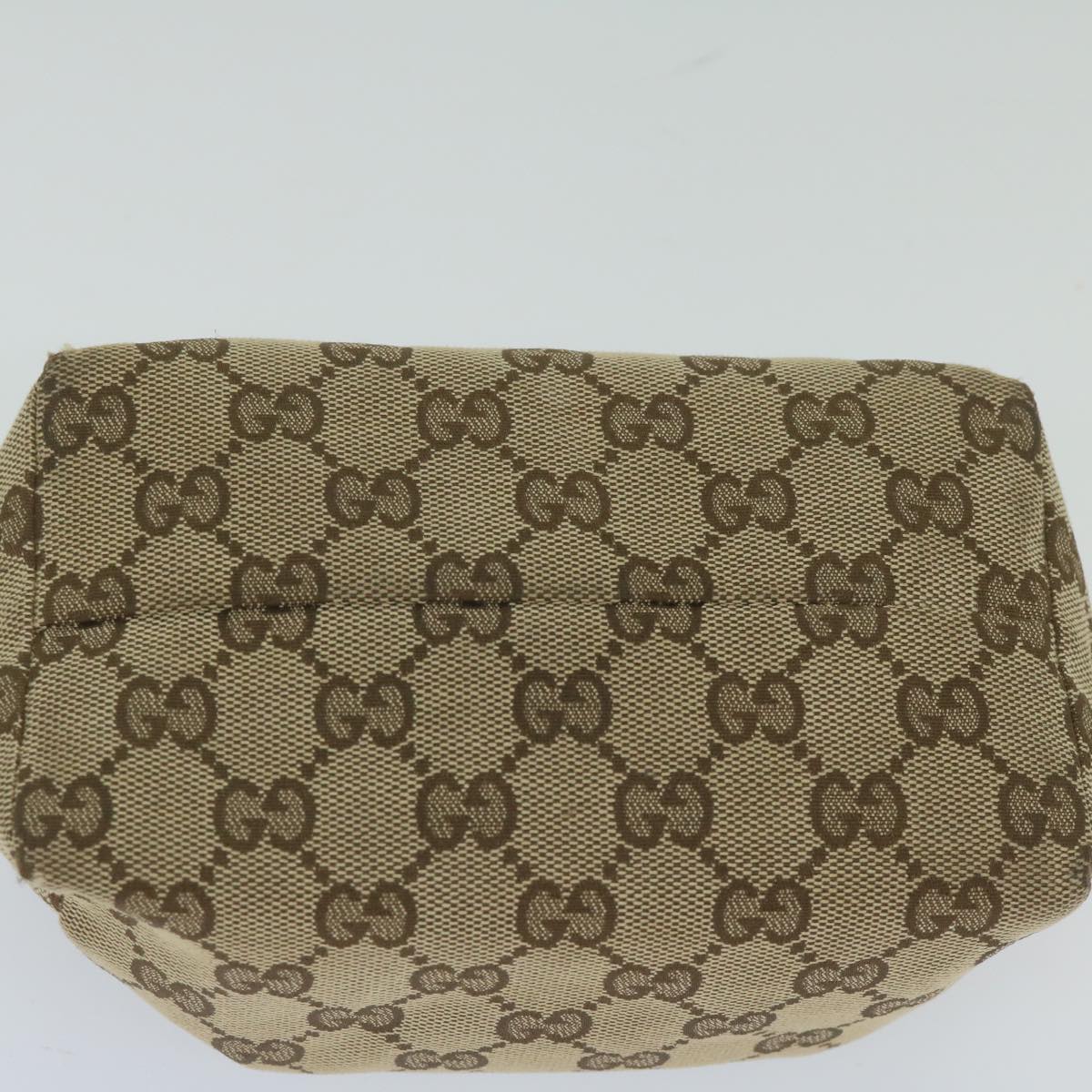 GUCCI GG Canvas Pouch Beige 29595 Auth ac2497