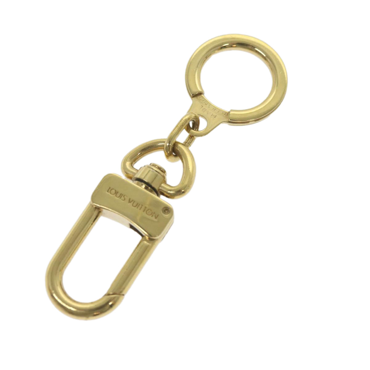 LOUIS VUITTON Anneau Cles Key Holder Metal Gold Tone LV Auth ac2505