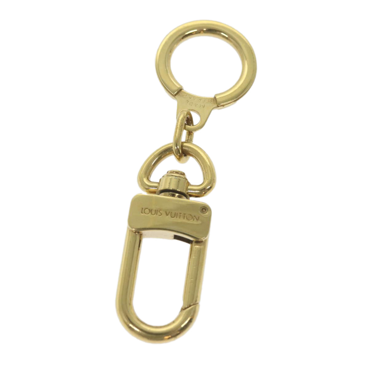 LOUIS VUITTON Anneau Cles Key Holder Metal Gold Tone LV Auth ac2505 - 0