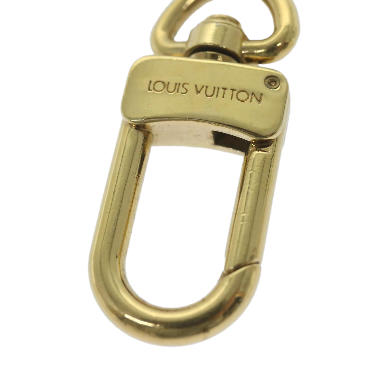 LOUIS VUITTON Anneau Cles Key Holder Metal Gold Tone LV Auth ac2505