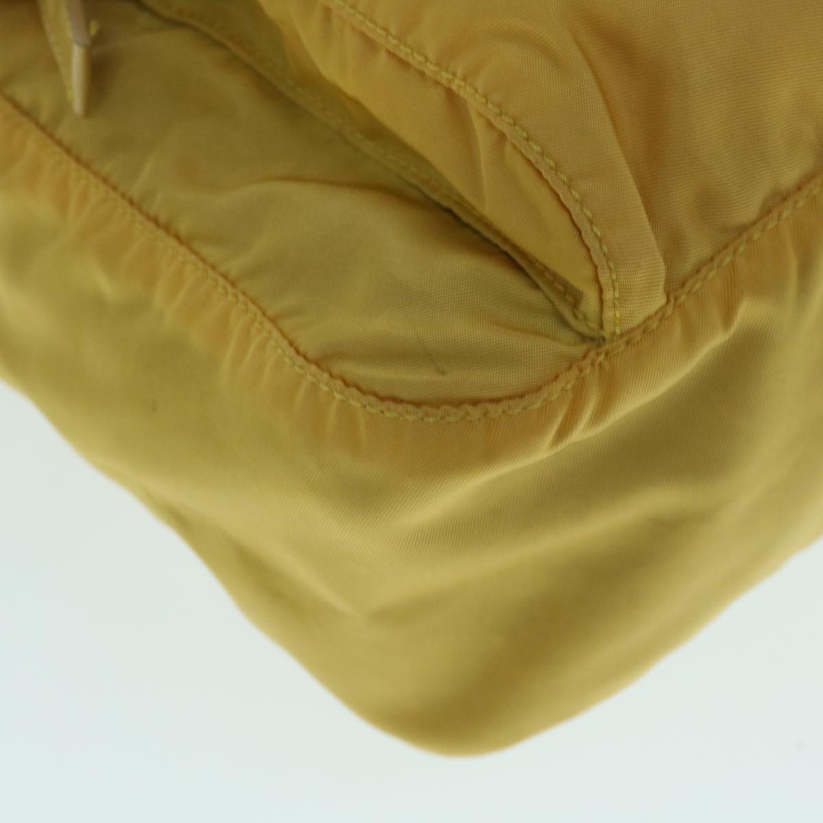 PRADA Shoulder Bag Nylon Yellow Auth ac2531